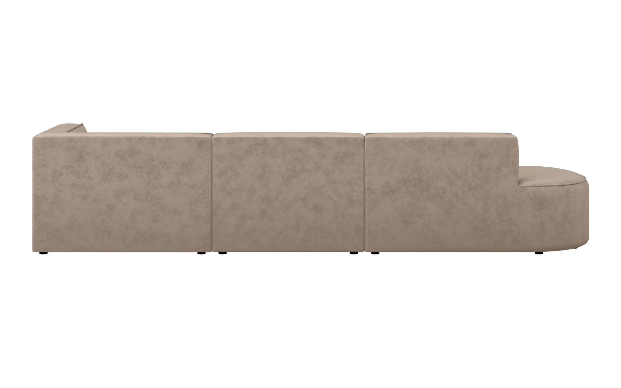 andas Ecksofa »EIVIND Designer Sofa mit Ottomane rechts/links, B/T/H: 343/159/72 cm«, L-Form mit Wellenunterfederung, auch in Feincord und Bouclé