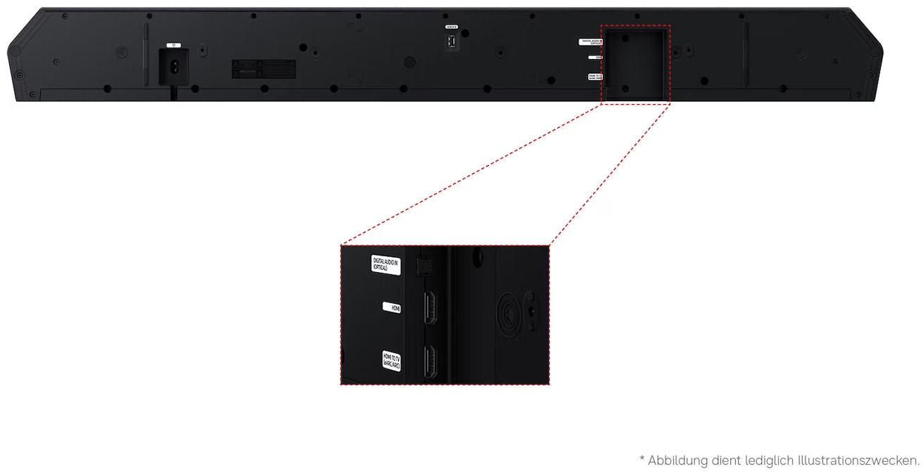 Samsung Soundbar »HW-Q810GH« 5.1.2 (Bluetooth | WLAN (WiFi) Bassregelung | Lautstärkeregelung | Nacht Modus | Pairing ) 5.1.2-Kanal Surround-Sound, Kabelloser 8"-Subwoofer, Dolby Atmos