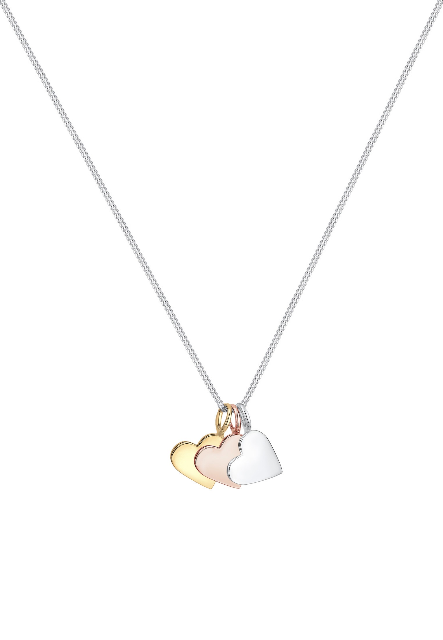 Elli Kette mit Anhänger »Halskette Anhänger Herz 925 Sterling Silber Rosegold«