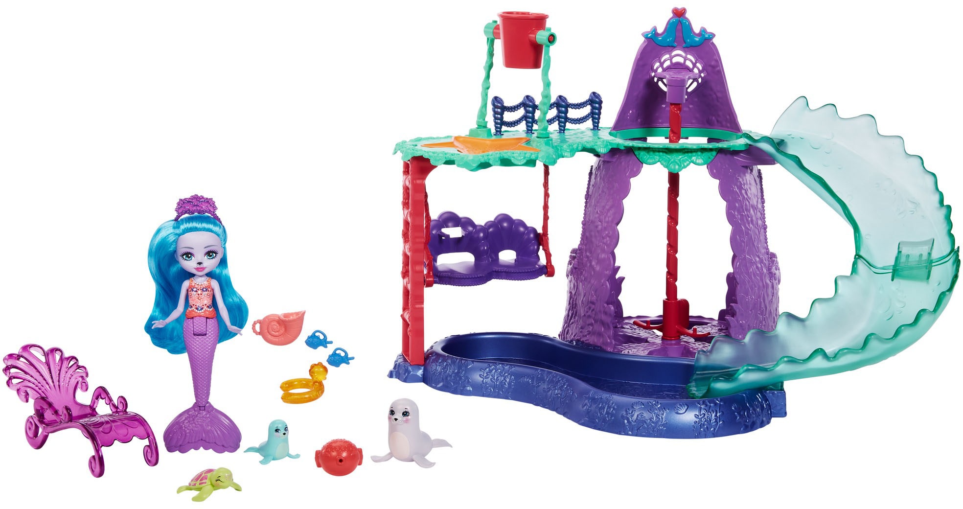 Enchantimals Spielwelt »Unterwasser Abenteuerpark«, inkl. Puppe Shayda Sea Lion & Zubehör