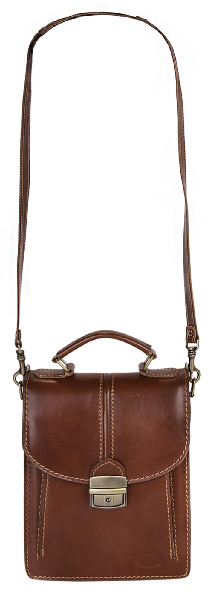 Piké Umhängetasche, echt Leder, Made in Italy