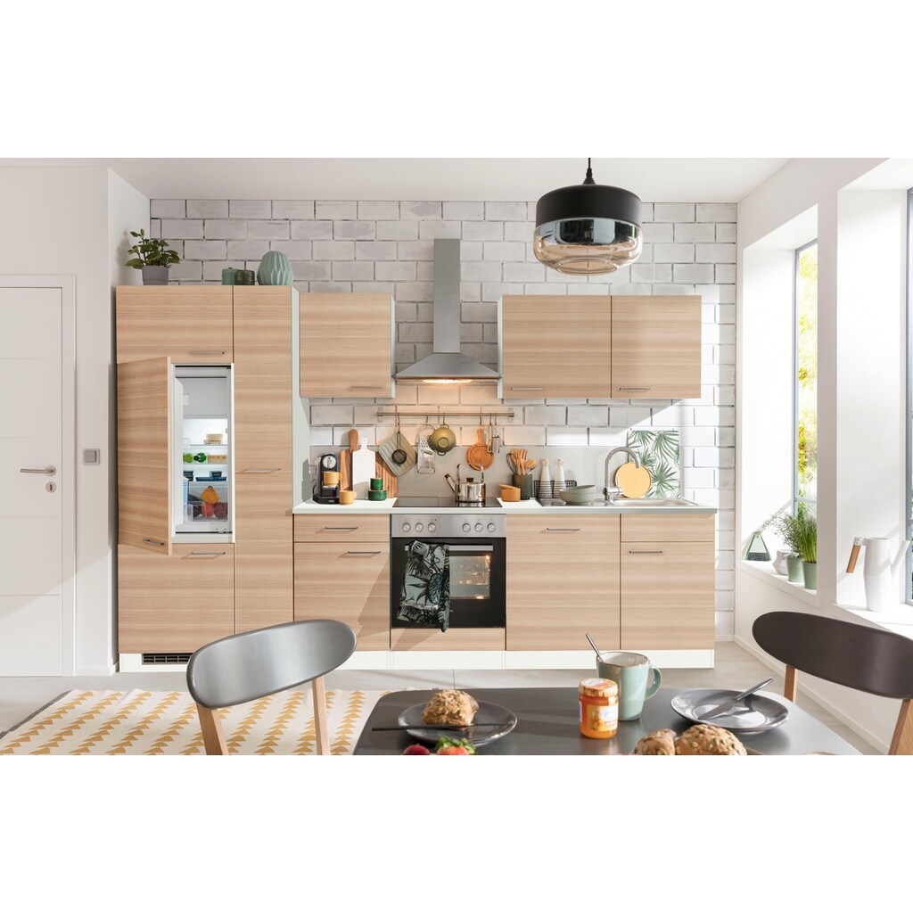 wiho Küchen Küchenzeile »Zell«, mit E-Geräten, Breite 310 cm