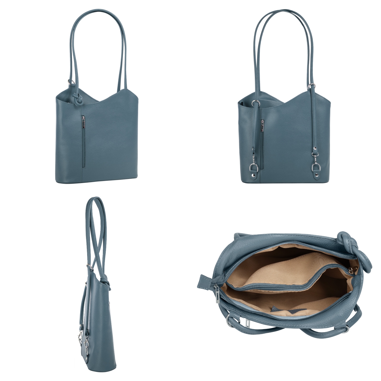 Cluty Cityrucksack, echt Leder, Made in Italy