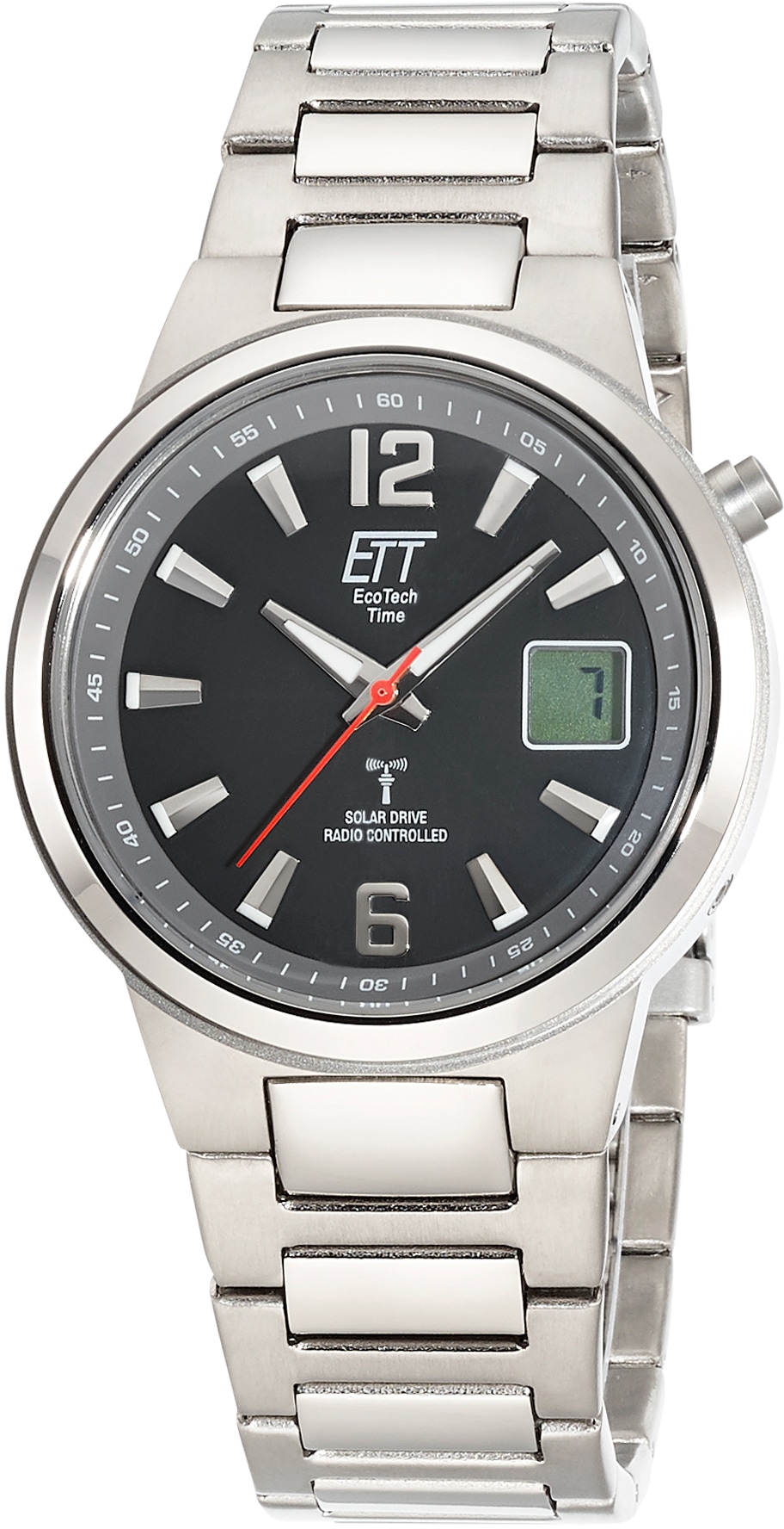 Funkuhr »Everest, EGT-11465-51M«, Armbanduhr, Herrenuhr, Datum, Solar