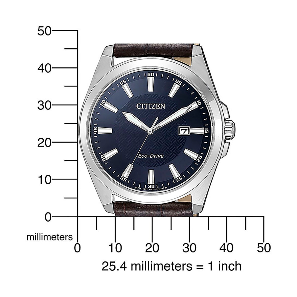 Citizen Solaruhr, Armbanduhr, Herrenuhr, Datum, Saphirglas, Lederarmband