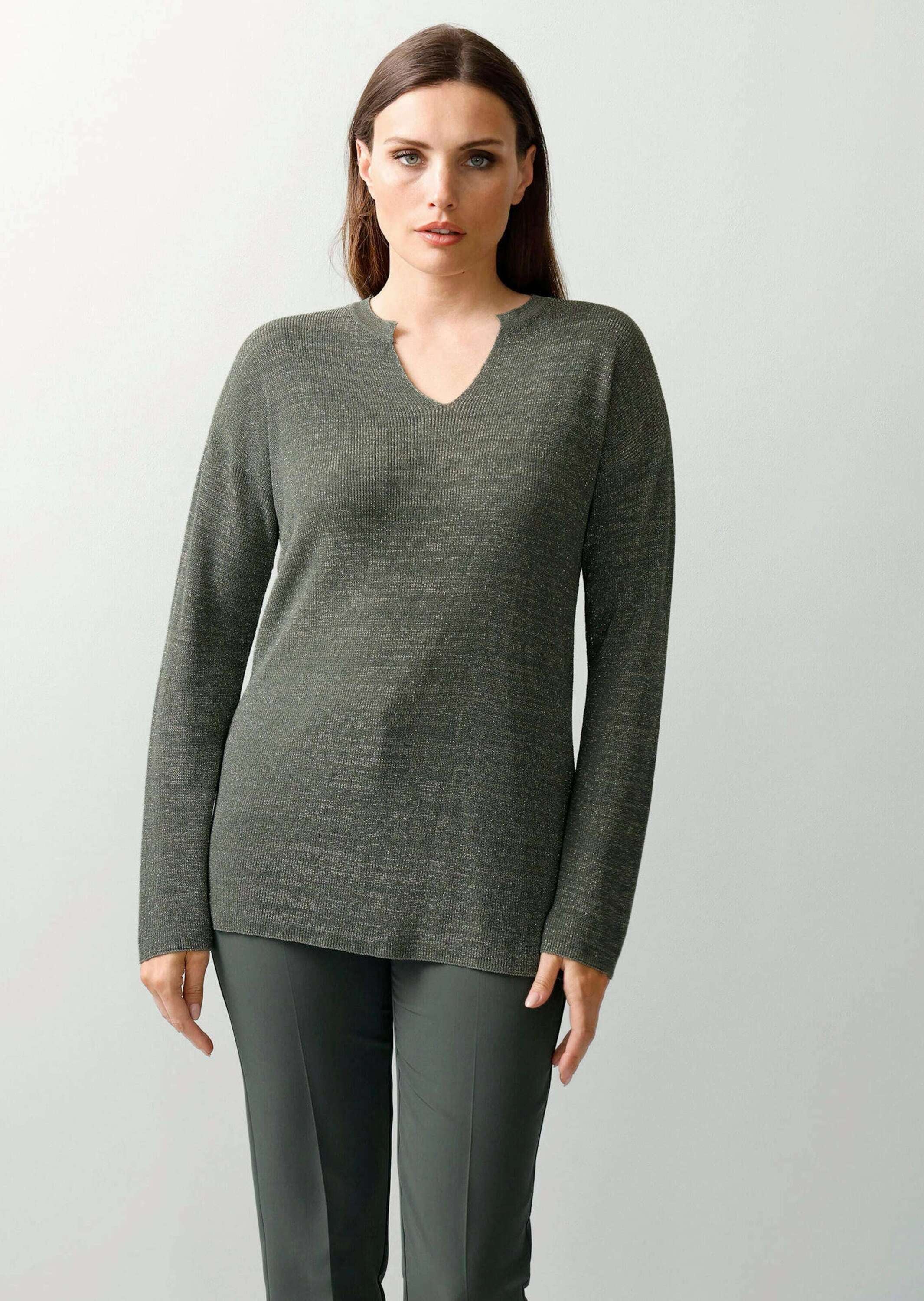 Alba Moda Longpullover »Pullover Pullover mit Effektgarn«