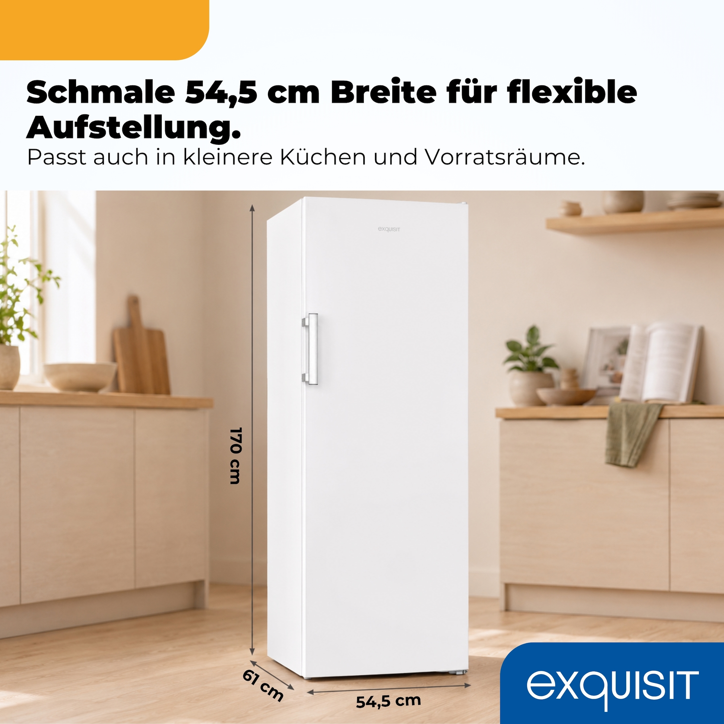 exquisit Gefrierschrank »GS271-NF-H-040C« 170 cm hoch 54,5 cm breit Viel Platz, starke Gefrierleistung & flexible Anpassung für den Alltag