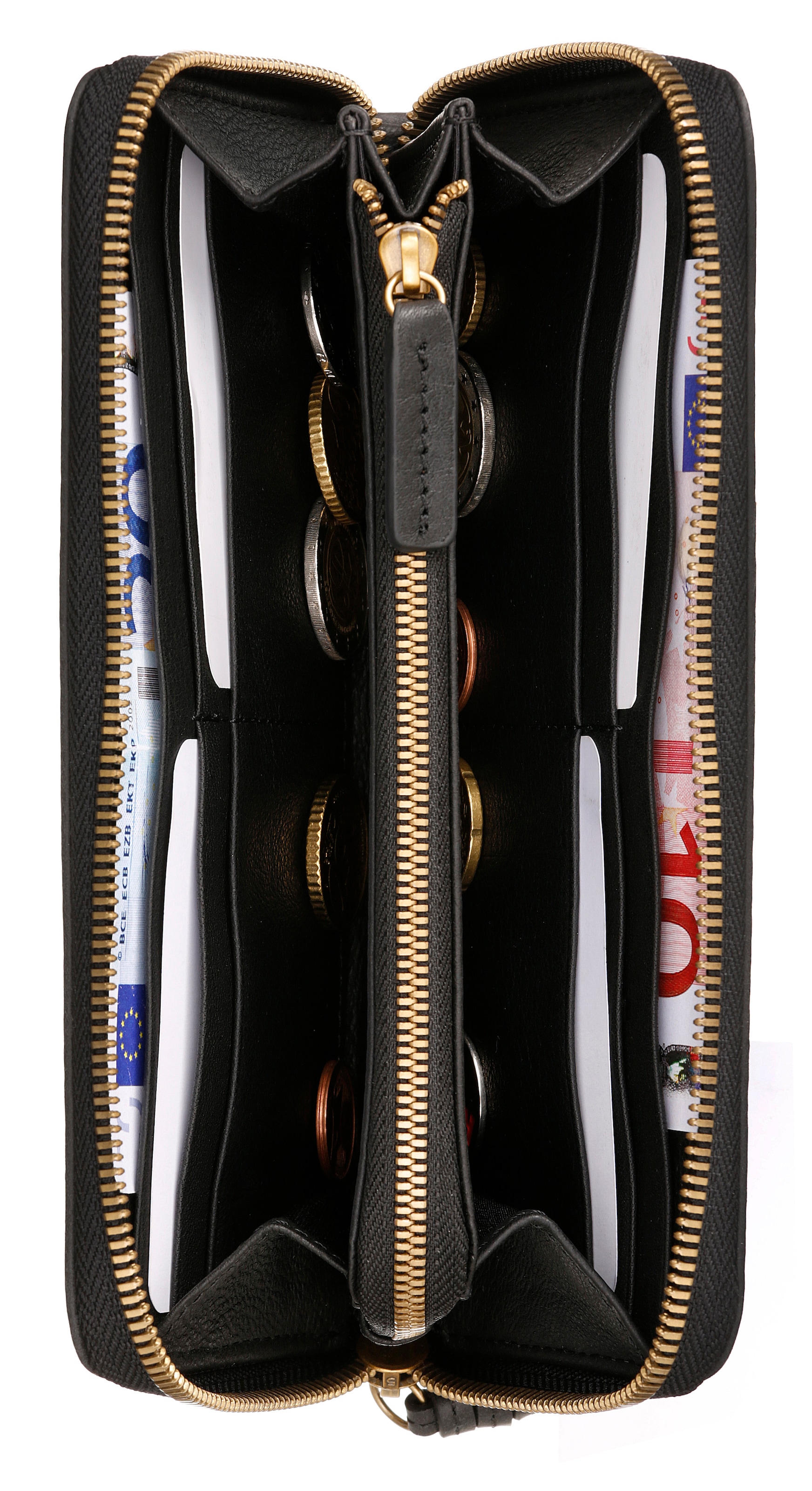 Marc O'Polo Accessories Geldbörse »FINJA« Geldbeutel, Damen Portemonnaie, Reißverschluss mit Lederanhänger