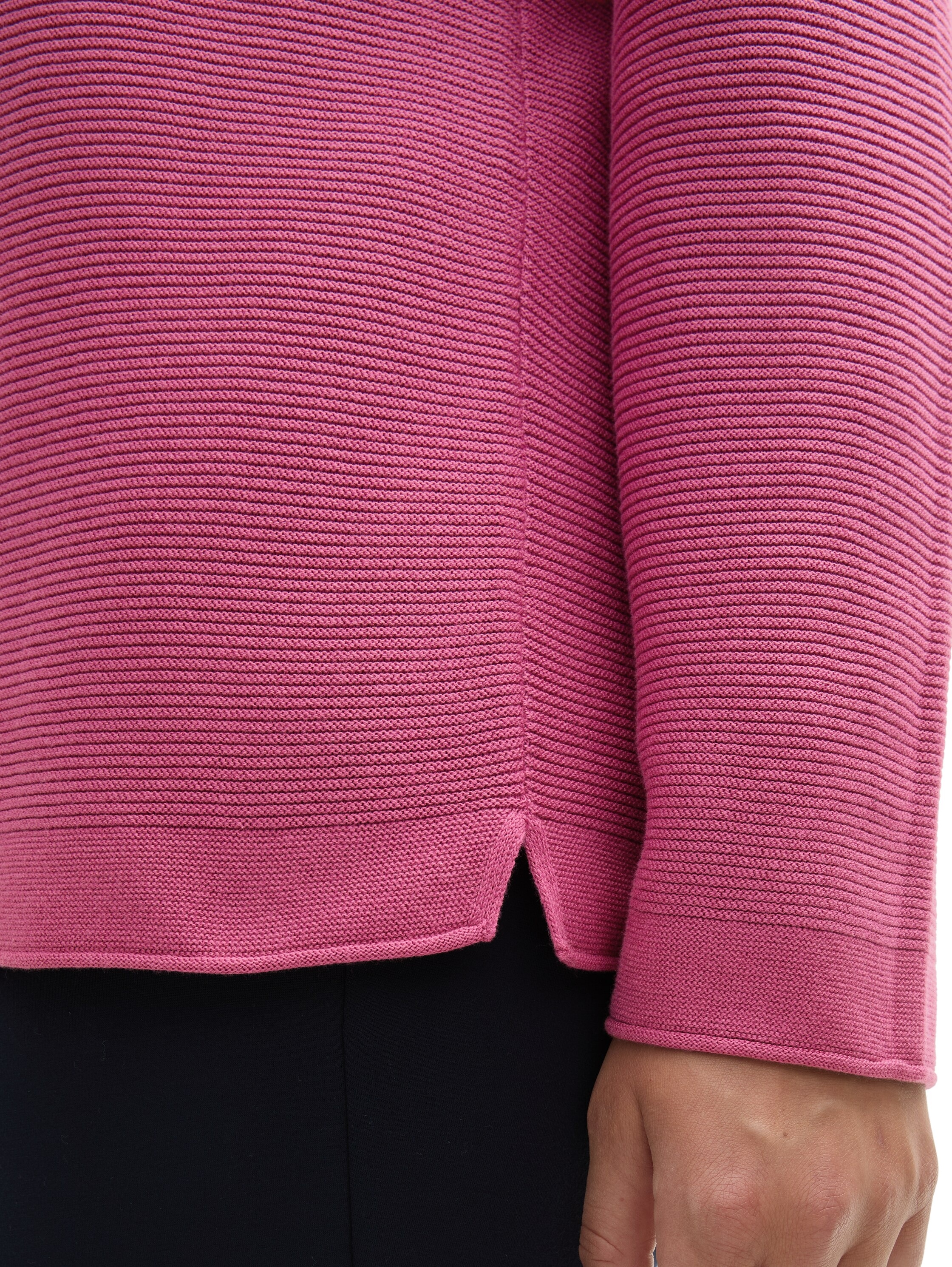 TOM TAILOR PLUS Strickpullover, mit Rippstruktur