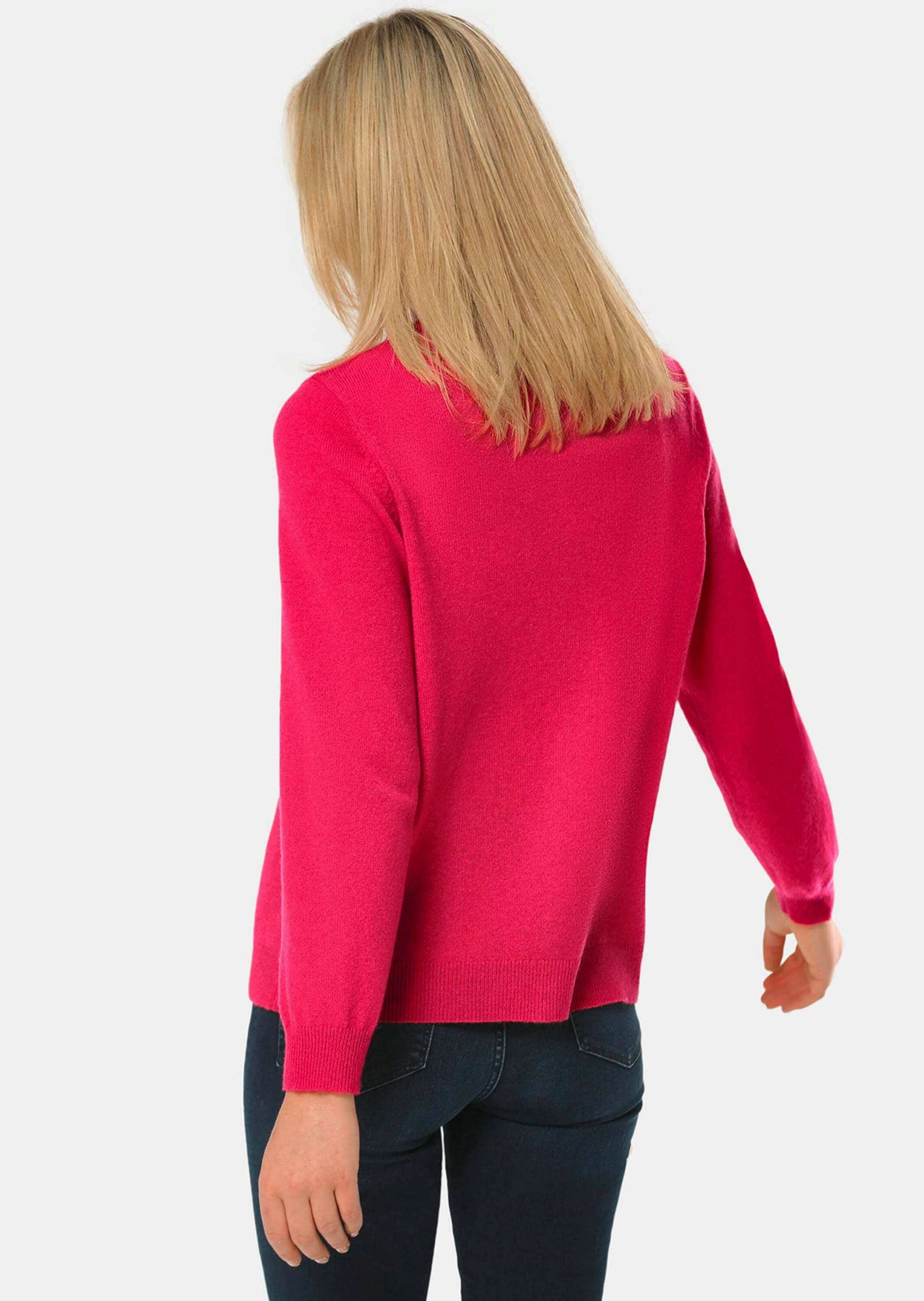 GOLDNER Strickpullover »Kurzgröße Kuschelweiche Kaschmir-Strickjacke mit Rundhals«
