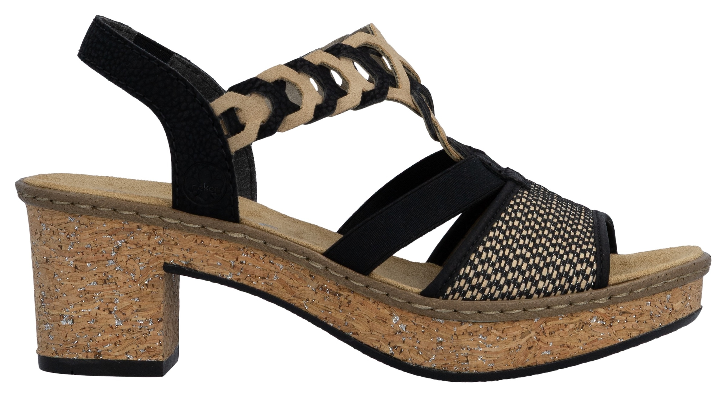 Rieker Sandalette  , Sommerschuh, Sandale, Plateauabsatz, in elegantem Look