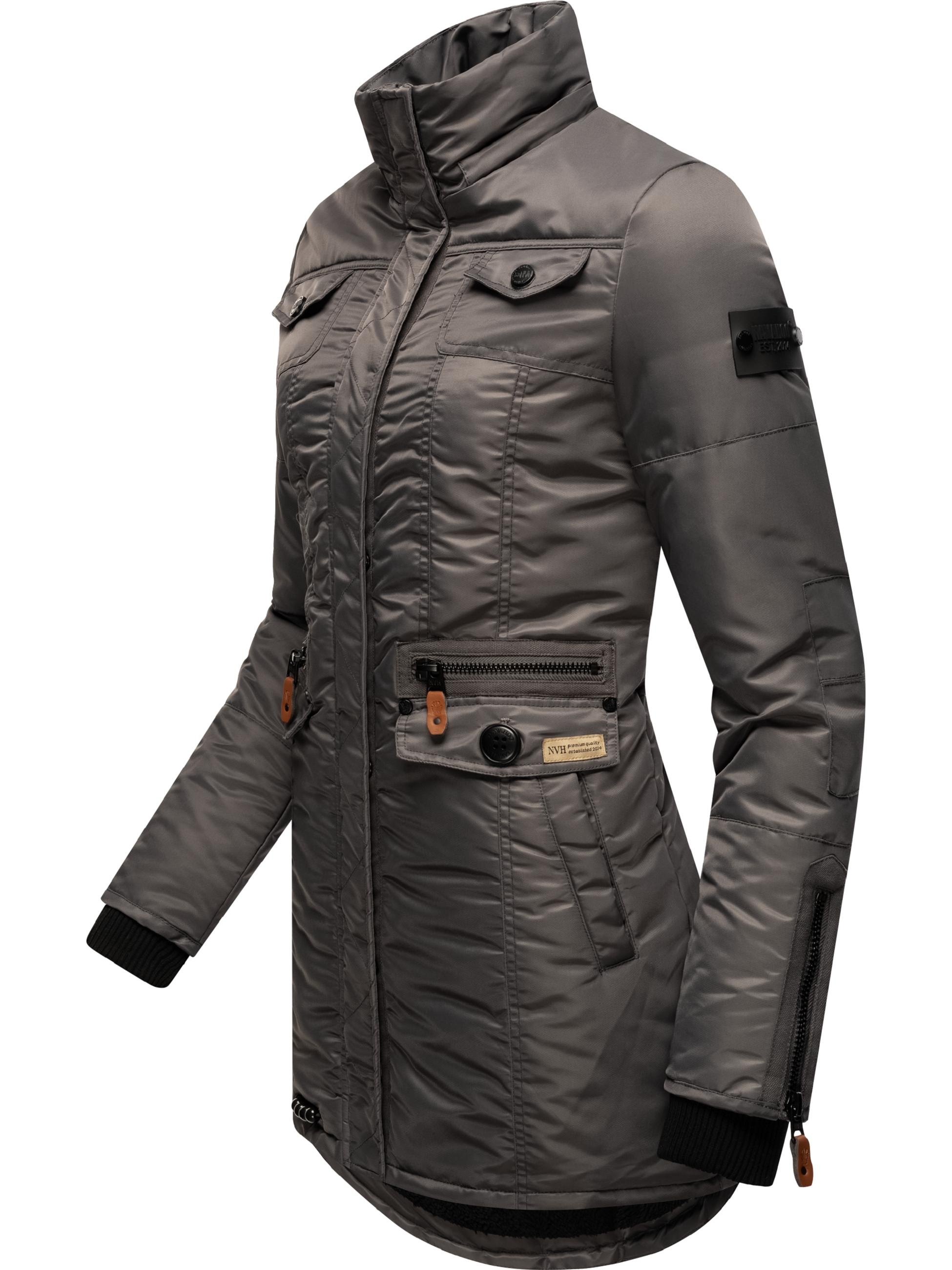 Navahoo Steppjacke »Wintermantel Schätzchen«, mit Kapuze, warmer Winterparka mit Kunstfellkapuze