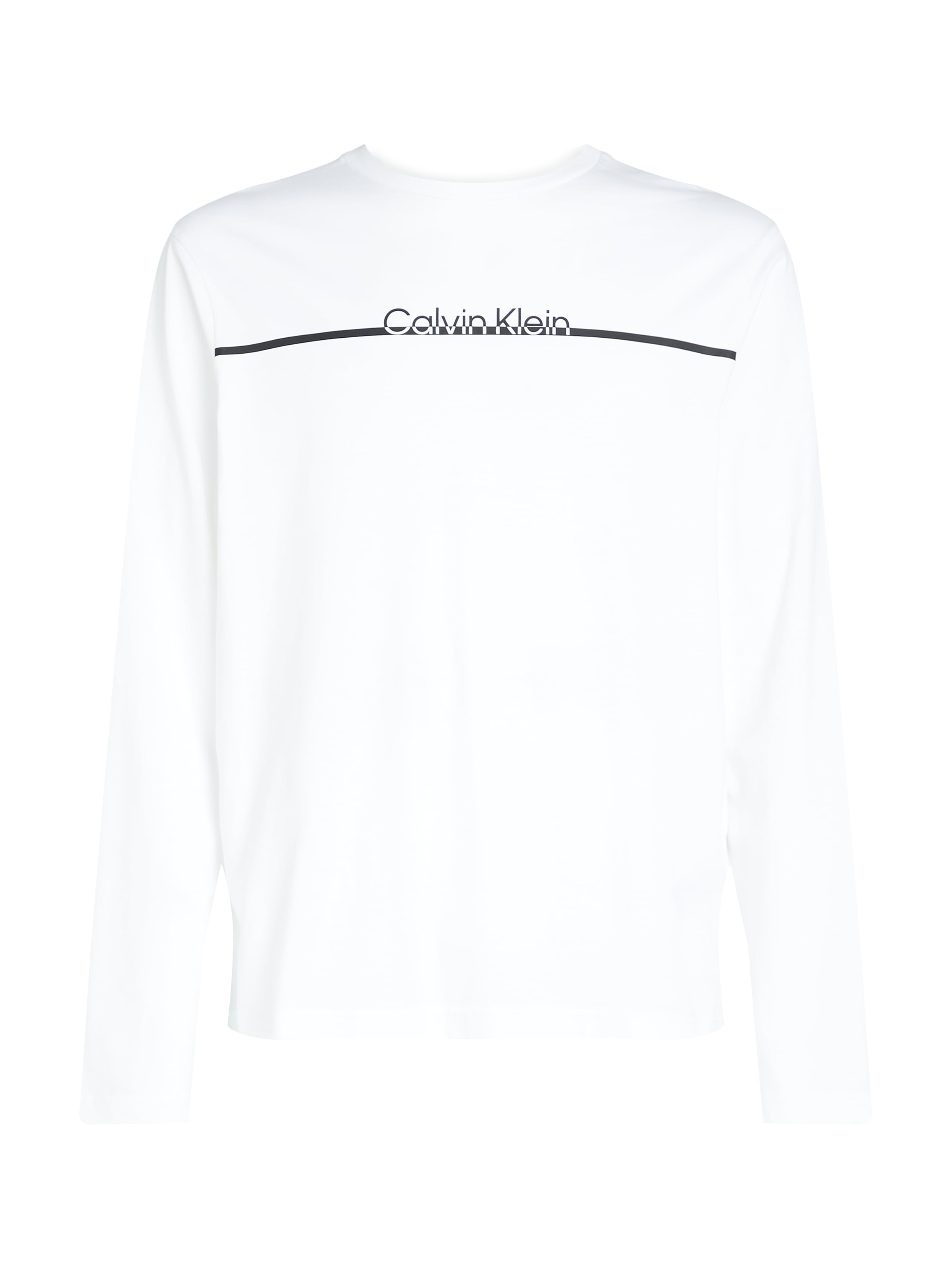 Calvin Klein Rundhalsshirt »SPLIT LINE LOGO LS T-SHIRT«, mit Logoprint