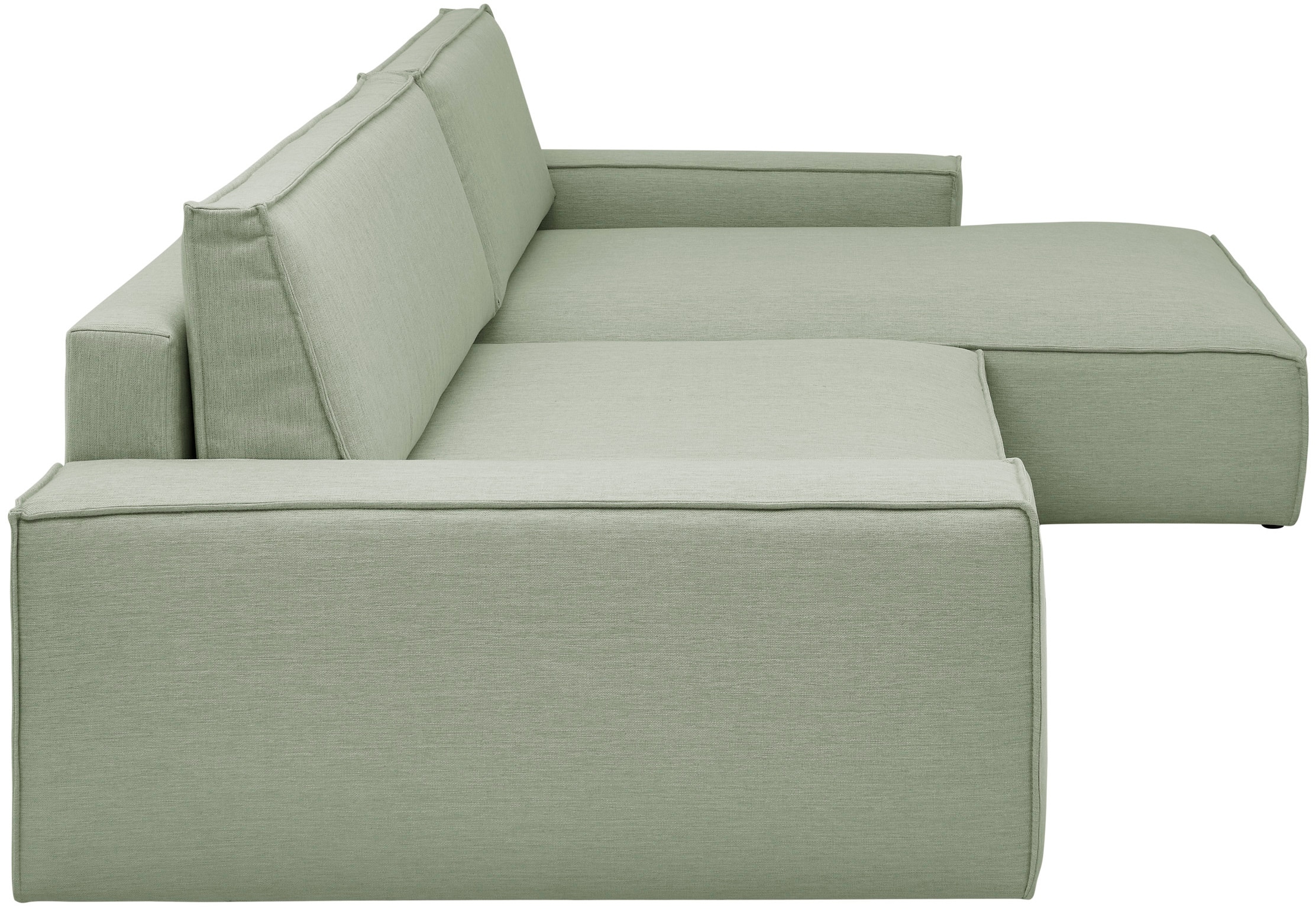 Home affaire Ecksofa »NEU: SHERWOOD XXL 284, Big-Sofa L-Form, tiefe Sitzfläche 95 cm, Cord«, Recamiere rechts/links, als Schlafsofa stellbar, Cord u. Leinenoptik