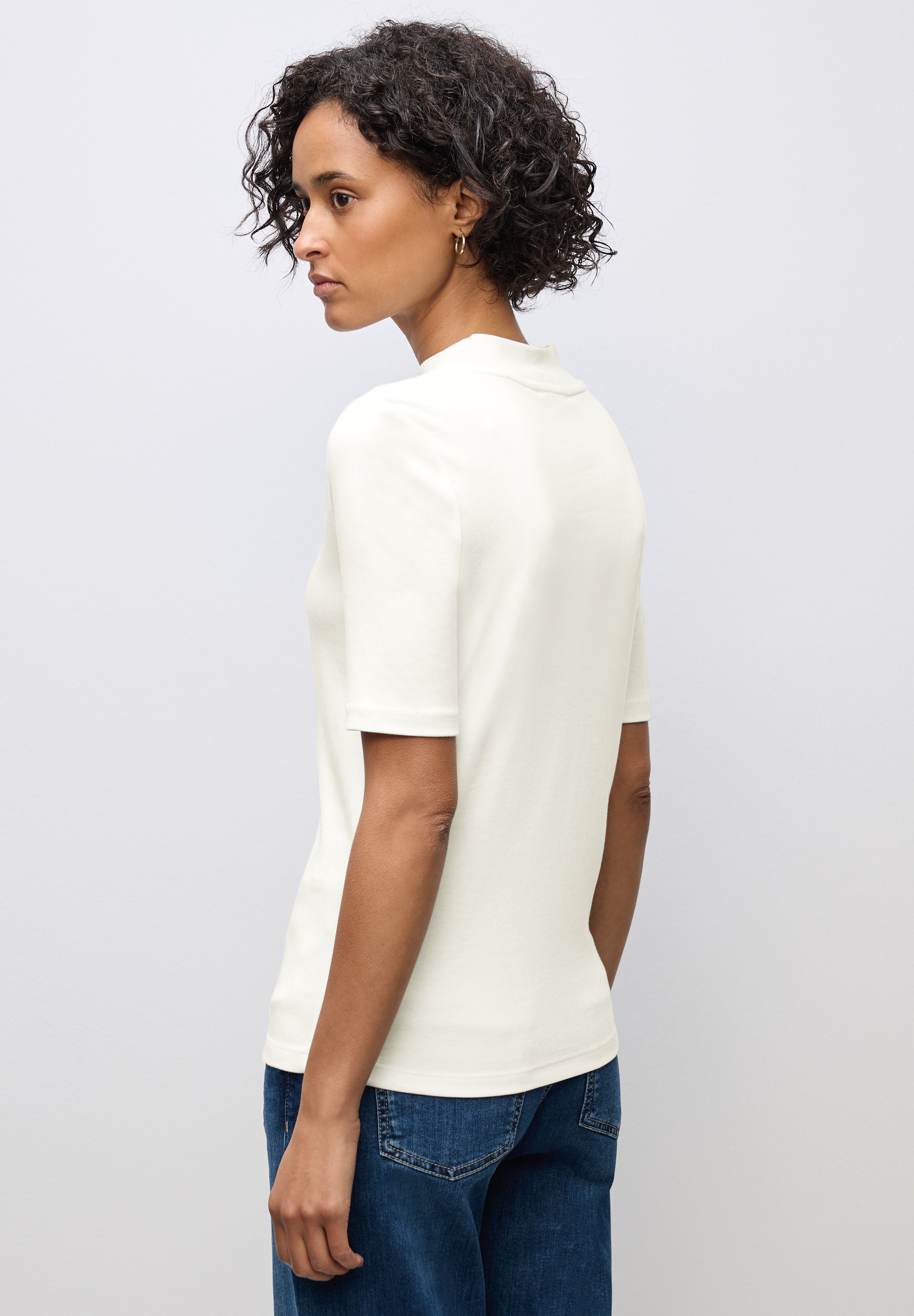 STREET ONE T-Shirt, mit Turtleneck und Cut-Out