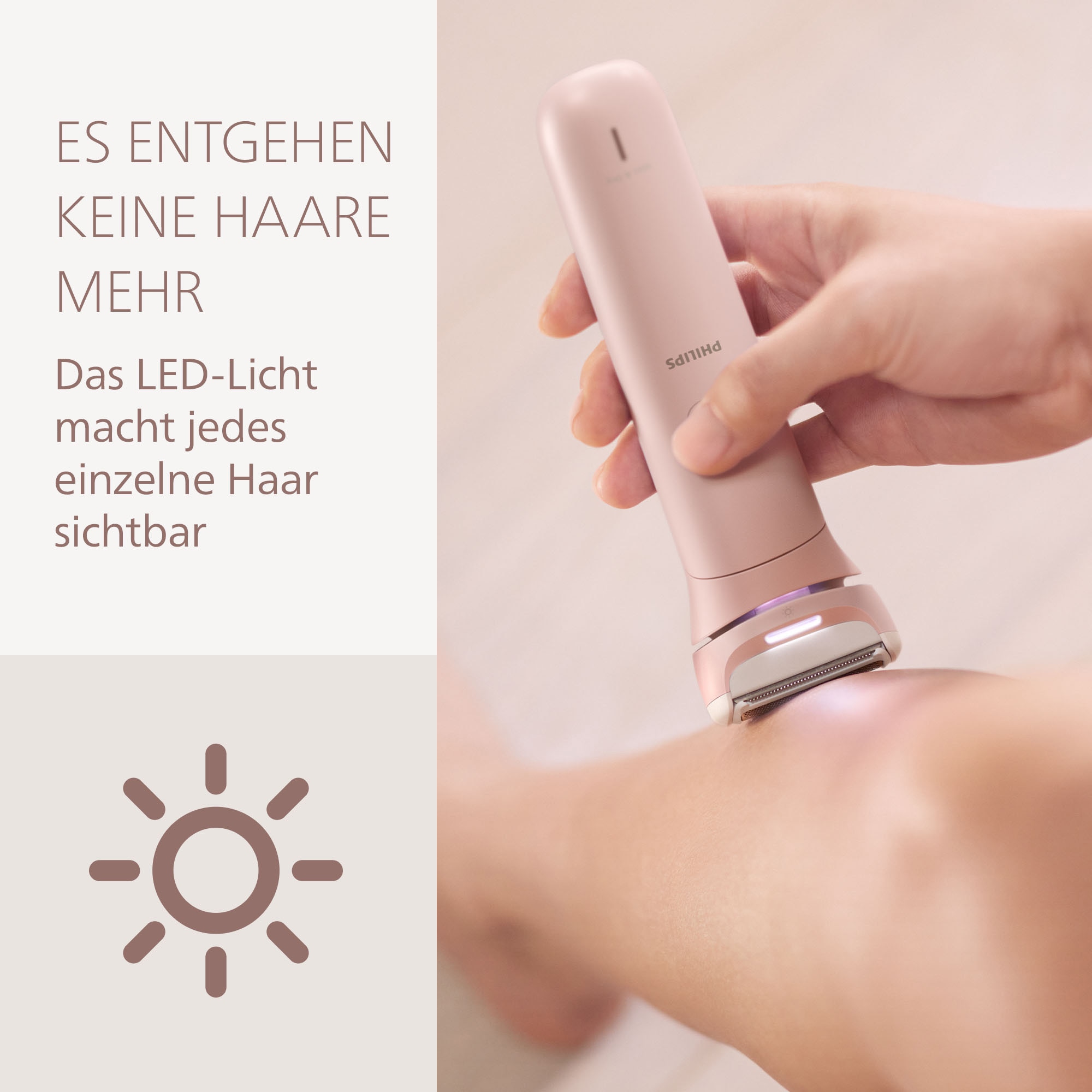Philips Elektrokörperrasierer »Lady Shaver Series 8000«, 1 St. Aufsätze, kabelloser Rasierer, nass und trocken, inkl. Trimmeraufsatz