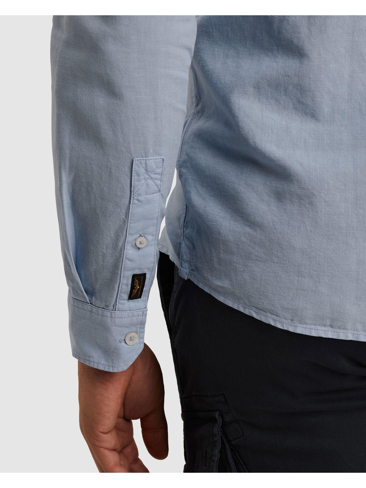 PME LEGEND Langarmhemd mit Logo Stickerei