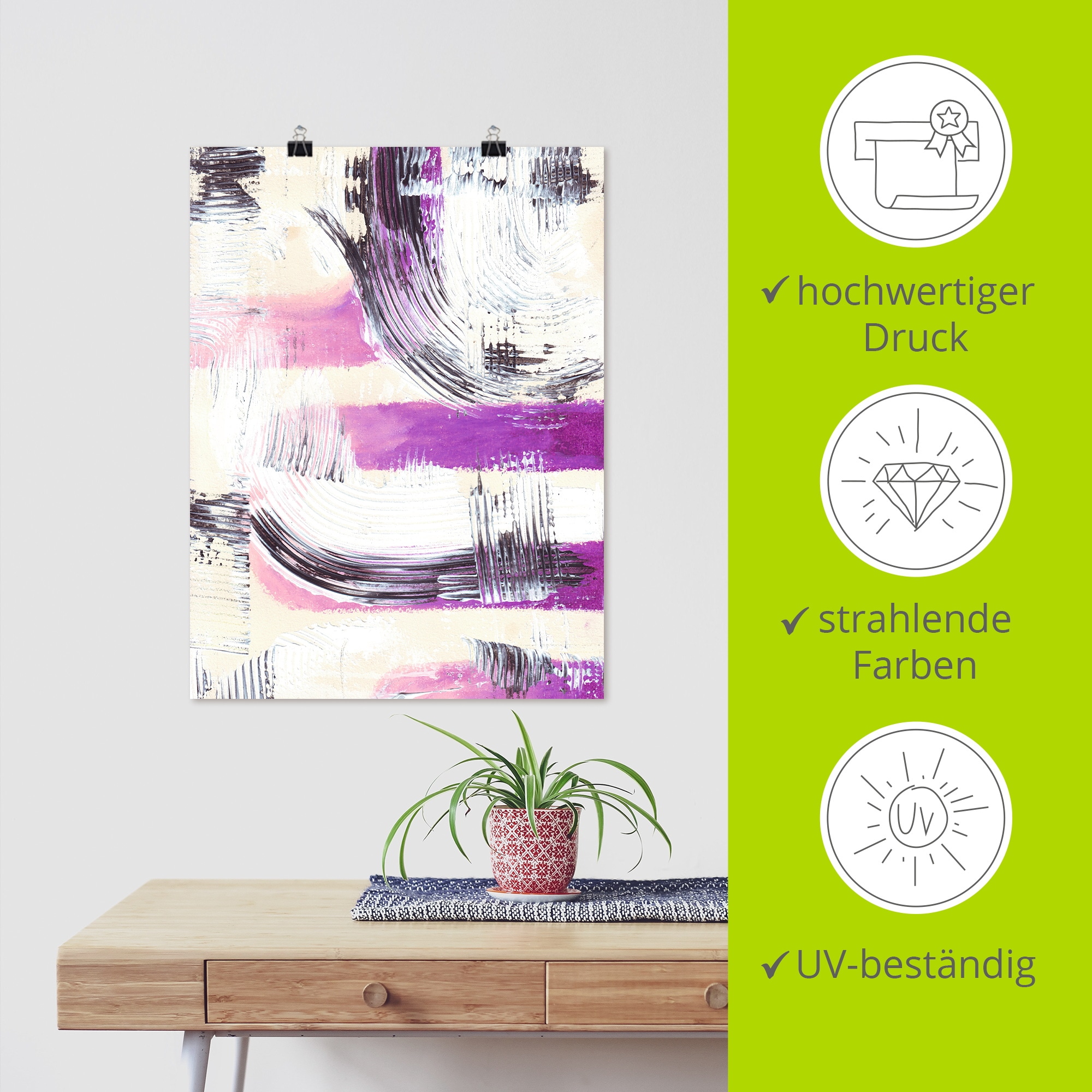 Artland Wandbild »Die Abstraktion eines Lebens« Gegenstandslos 1 Stk. tlg. als Alubild, Leinwandbild, Poster, Wandaufkleber in verschied. Größen