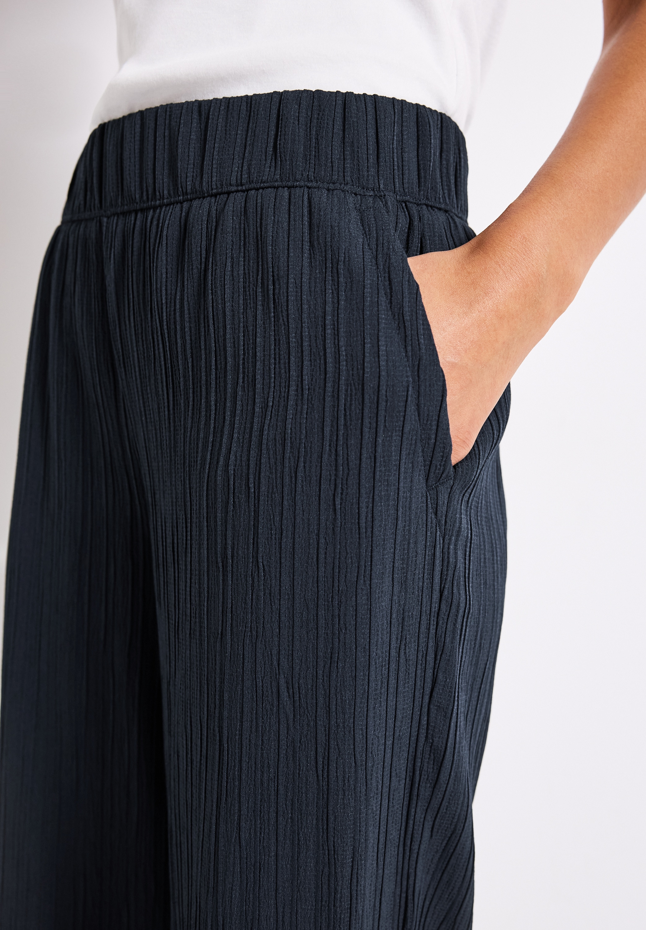 STREET ONE Stoffhose, Sommerhose mit elastischem Bund