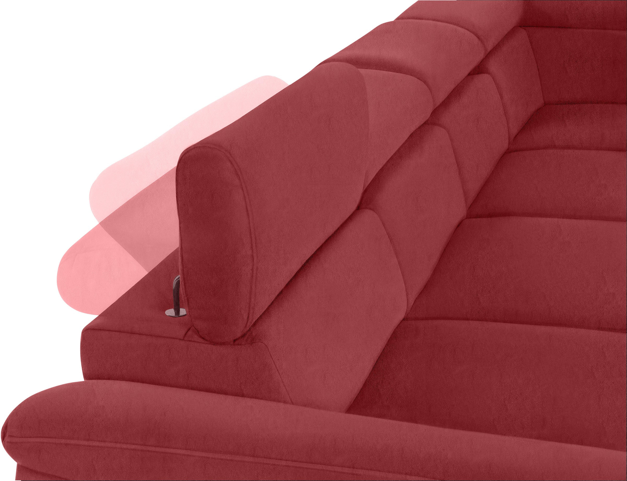 COTTA Wohnlandschaft »Komaris U-Form mit Kopfteilverstellung«, wahlweise mit Bettfunktion, Bettkasten & Beleuchtung