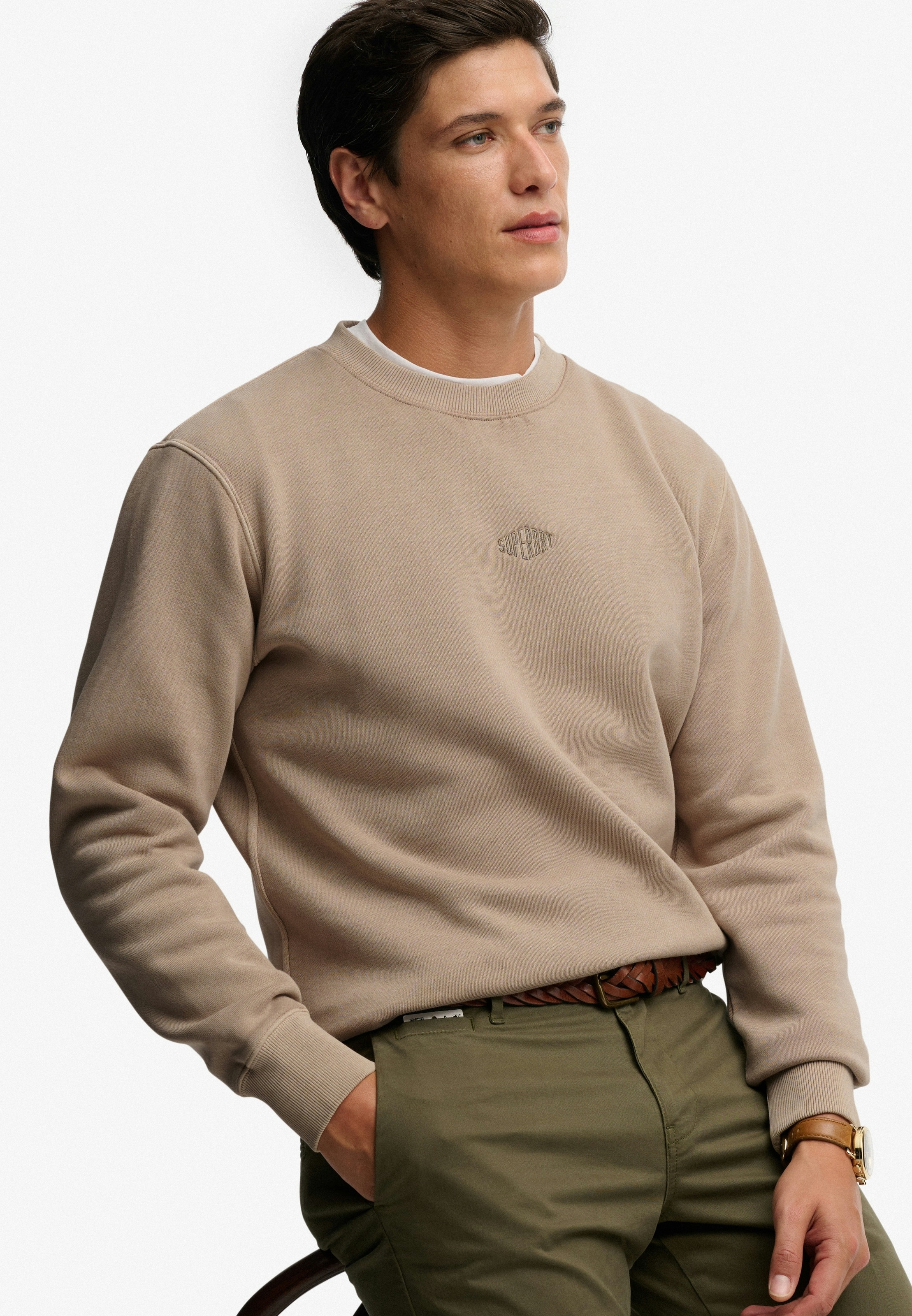 Superdry Sweatshirt »MICRO LOGO CREW«, mit Micro-Marken-Logo
