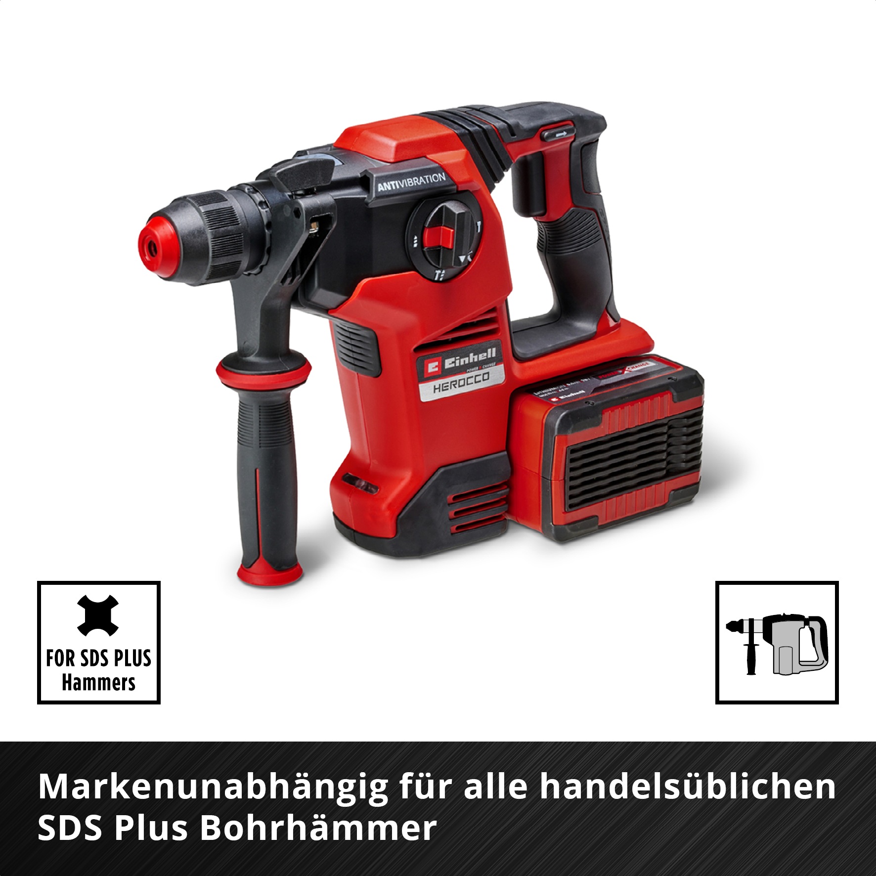 Einhell Meißel-Set 3 Stk. tlg. Spitzmeißel, Flachmeißel, Spatmeißel
