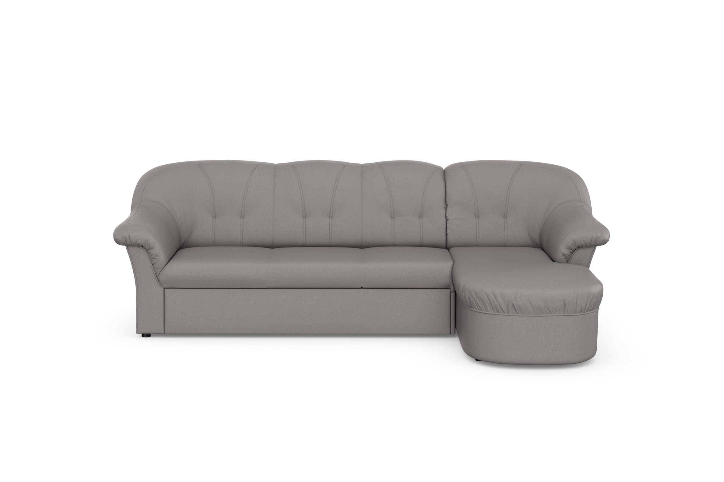 DOMO collection Ecksofa »Pegnitz, elegante Rückensteppung, kompakte Stellmaße 238/141cm, L-Form«, wahlweise mit Bettfunktion