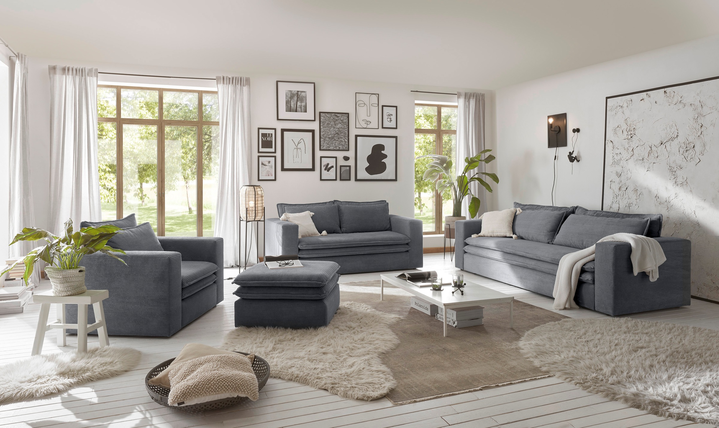 Places of Style Hocker »PIAGGE«, Hochwertiger Cord, passend zum Loveseat PIAGGE