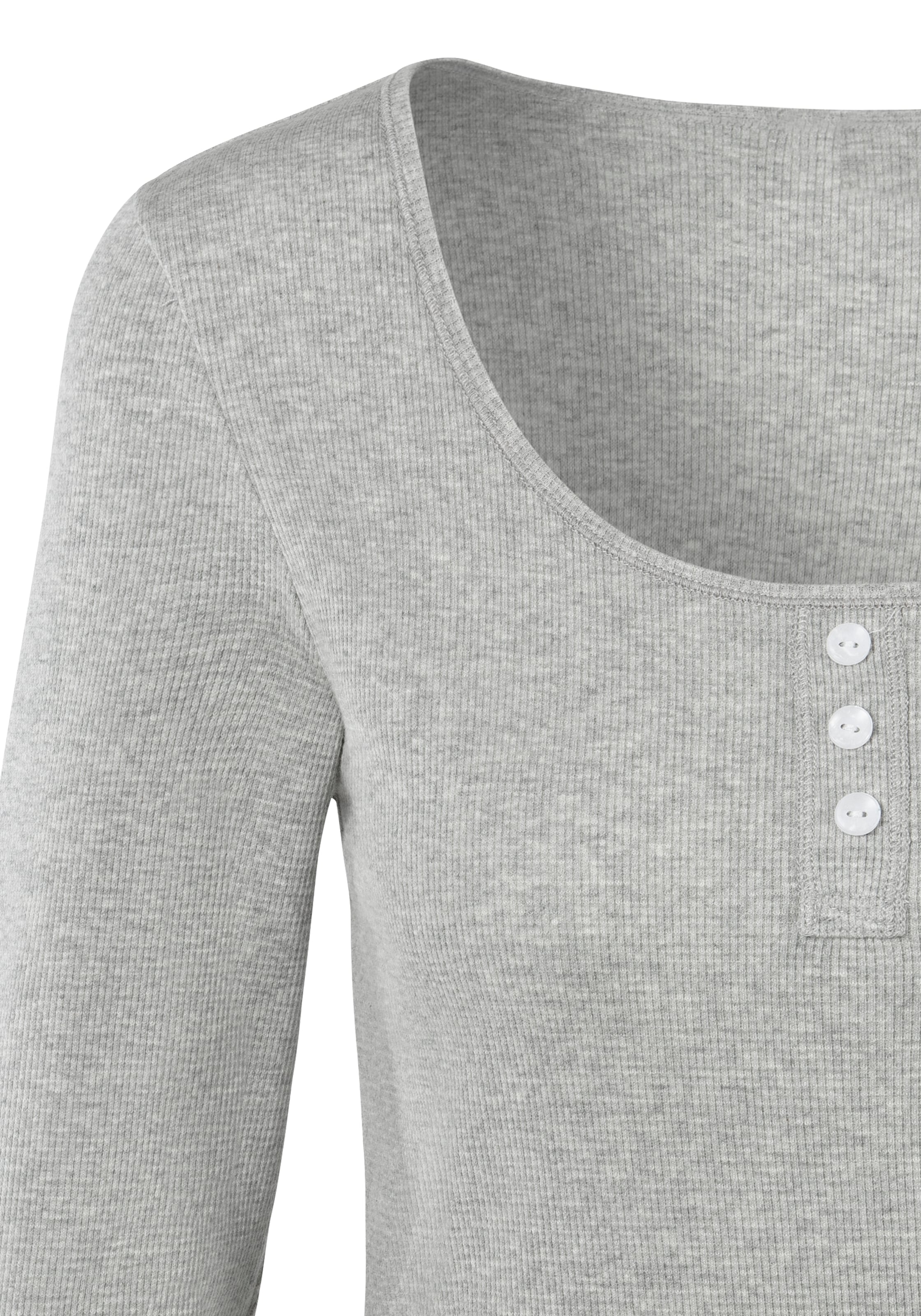 Bench. Langarmshirt, (Packung, 2er-Pack), im Baumwoll-Piqué