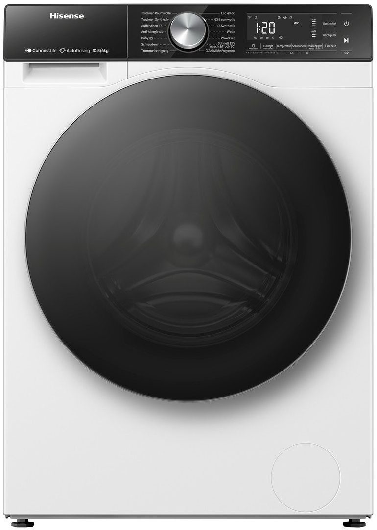 Hisense Waschtrockner »WD5S1045BW« 10,5 kg /6 kg 72 dB(A) 10,5kg/ 6kg