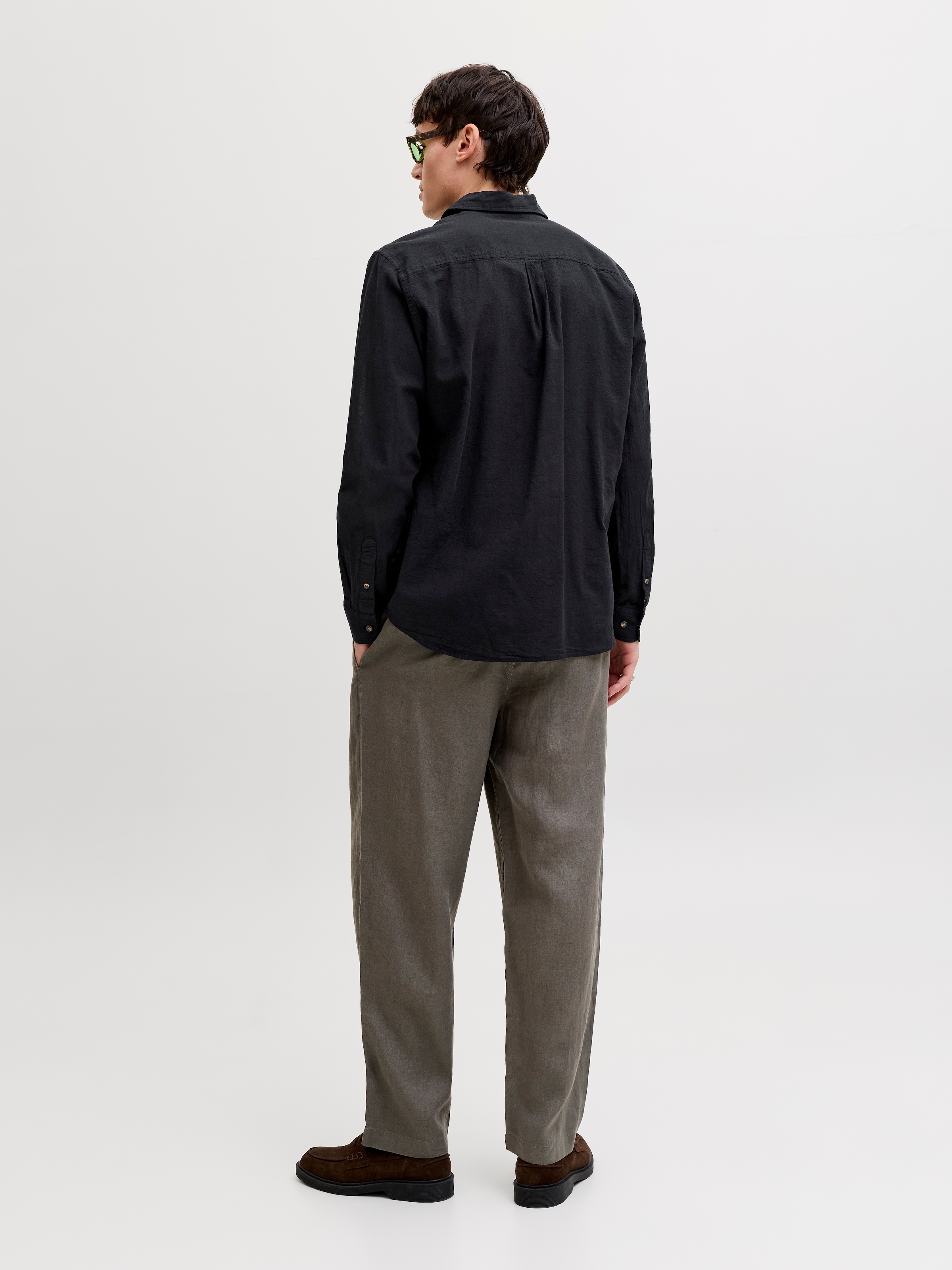 Jack & Jones Langarmhemd »JJESUMMER LINEN BLEND SHIRT L/S SN« Baumwollmischung, regular fit