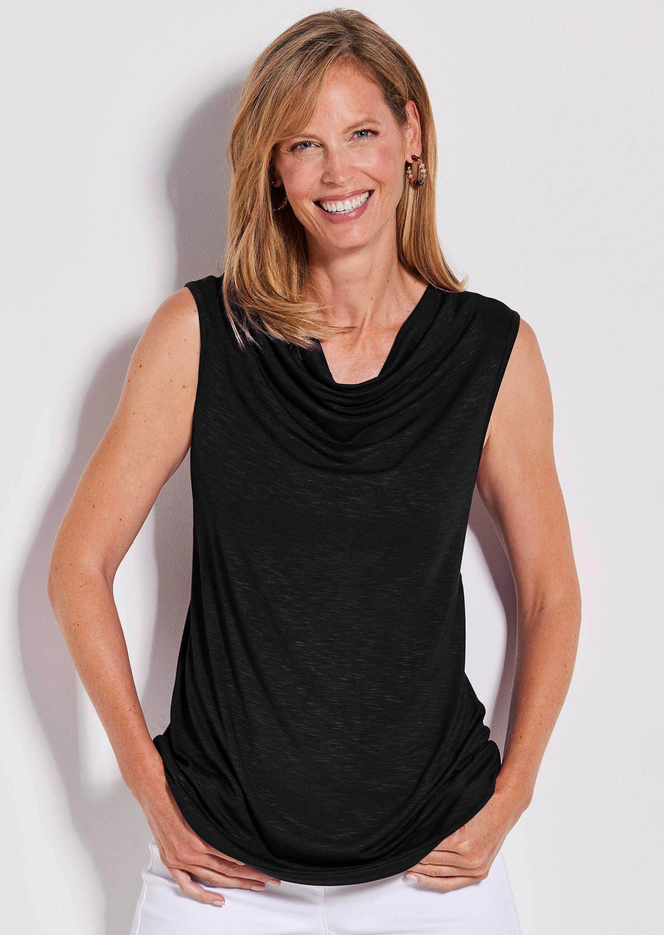 GOLDNER Trägertop »Kurzgröße Ärmelloses Top in Viskose-Jersey«