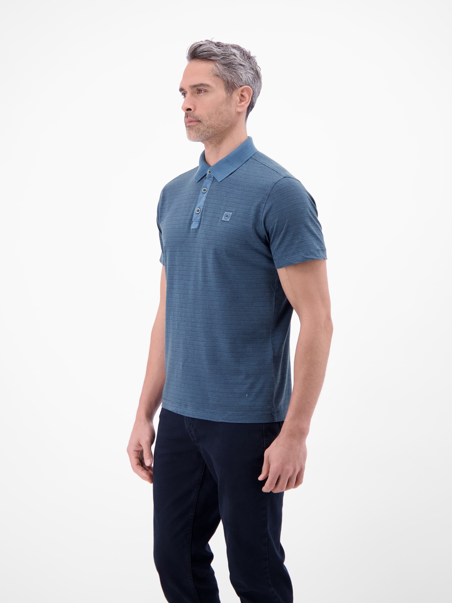 LERROS Poloshirt »Poloshirt mit Fineliner-Optik, 100 % Baumwolle«