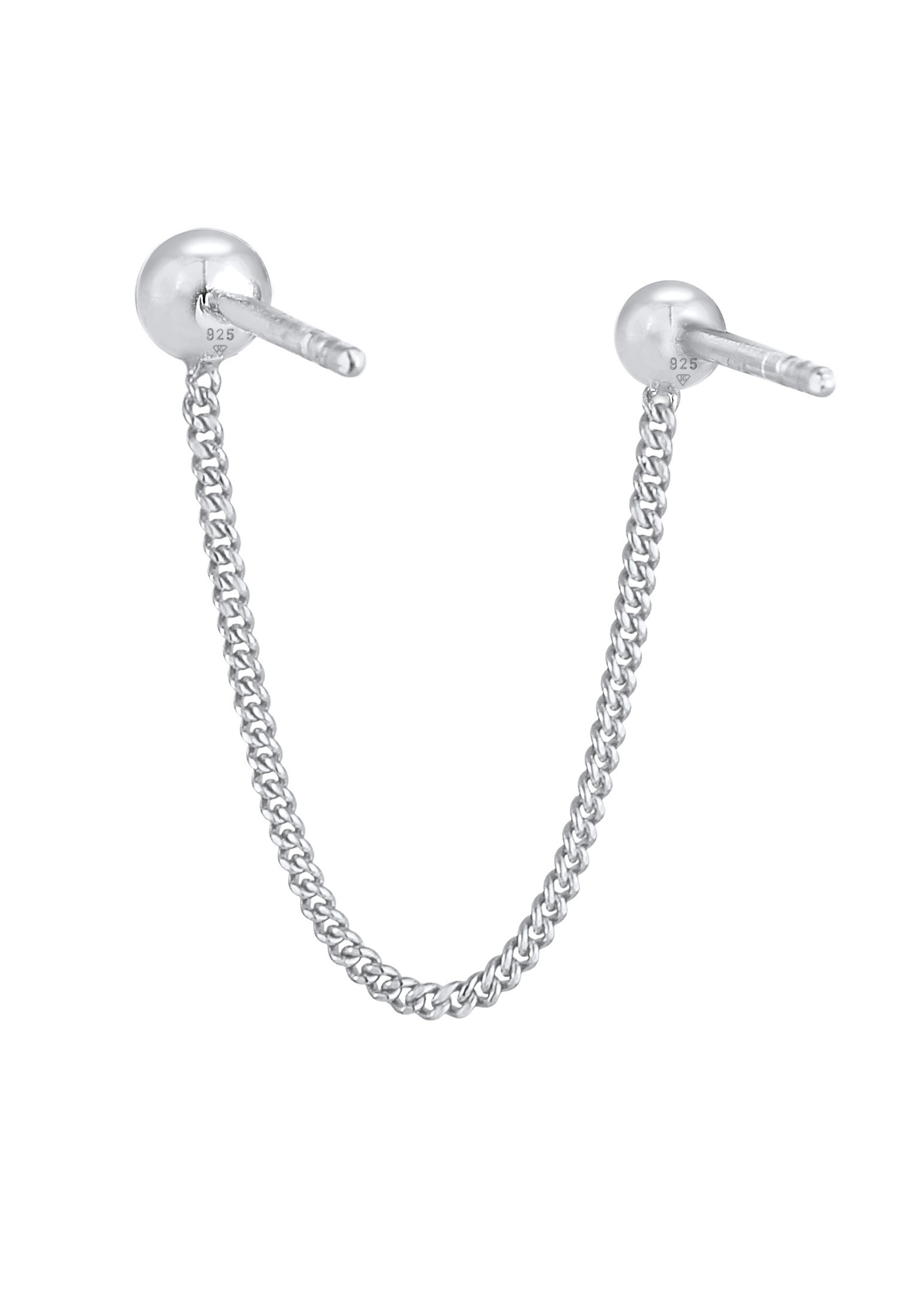 Elli Paar Ohrstecker »Ohrringe Doppel Ohrstecker Kugel Kristalle 925 Silber«