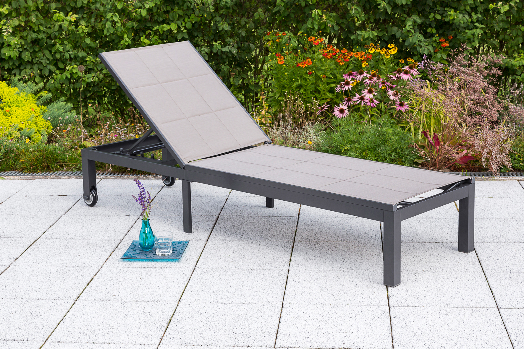 Gartenliege »Trivero«, Alu/Textil, verstellbar