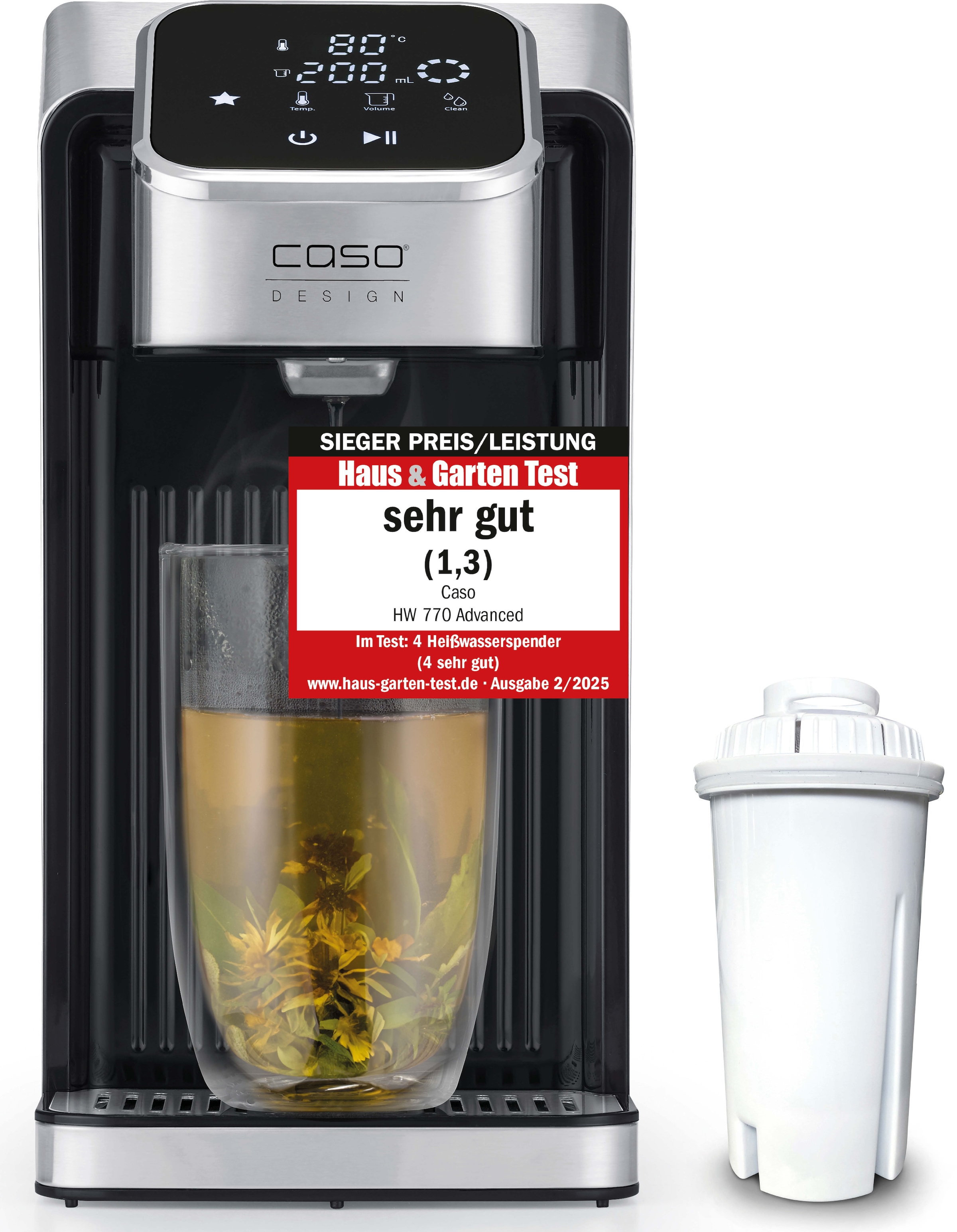 Caso Heißwasserspender »1889 HW 770 Advanced« 2,7 l 2600 W 13-stufiger Temperaturwahl von 40 - 100 °C in 5 °C-Schritten