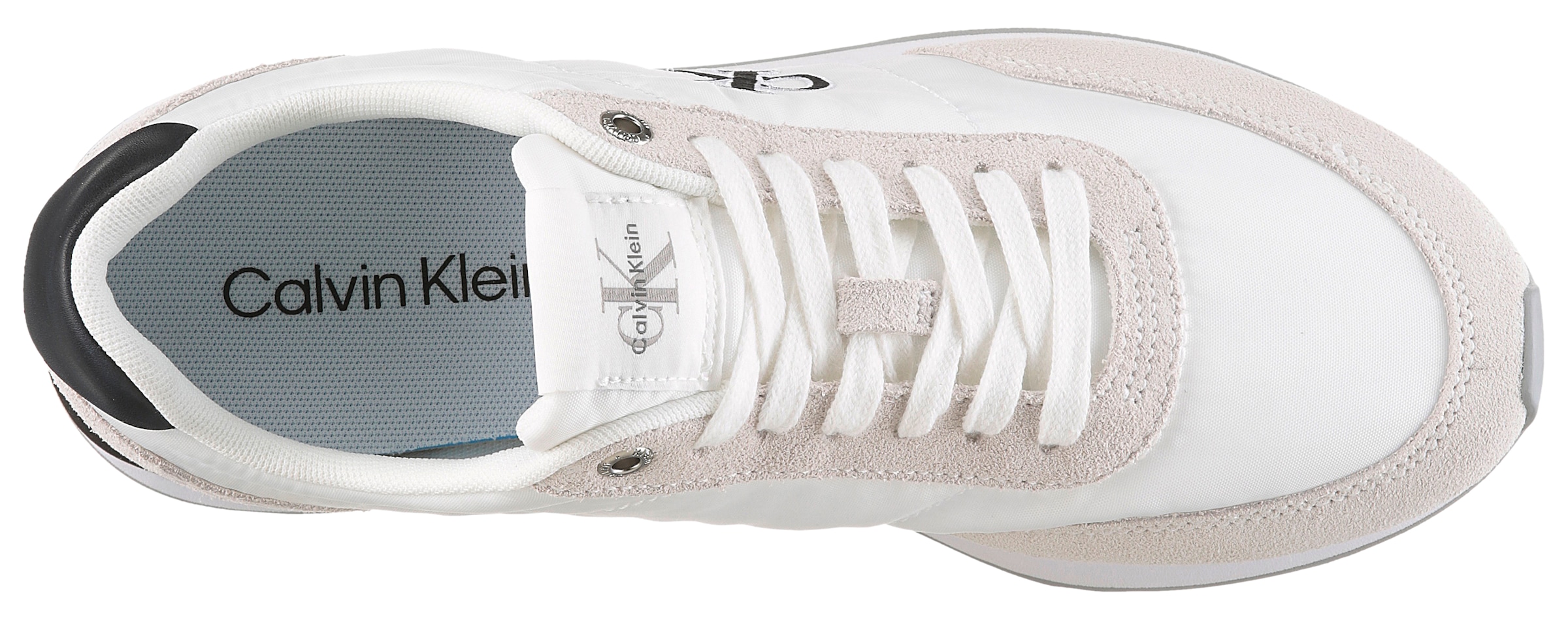 Calvin Klein Keilsneaker »RETRO RUNNER ESS MIX MAT«  Schnürschuh, Halbschuh, Freizeitschuh mit leichter Laufsohle