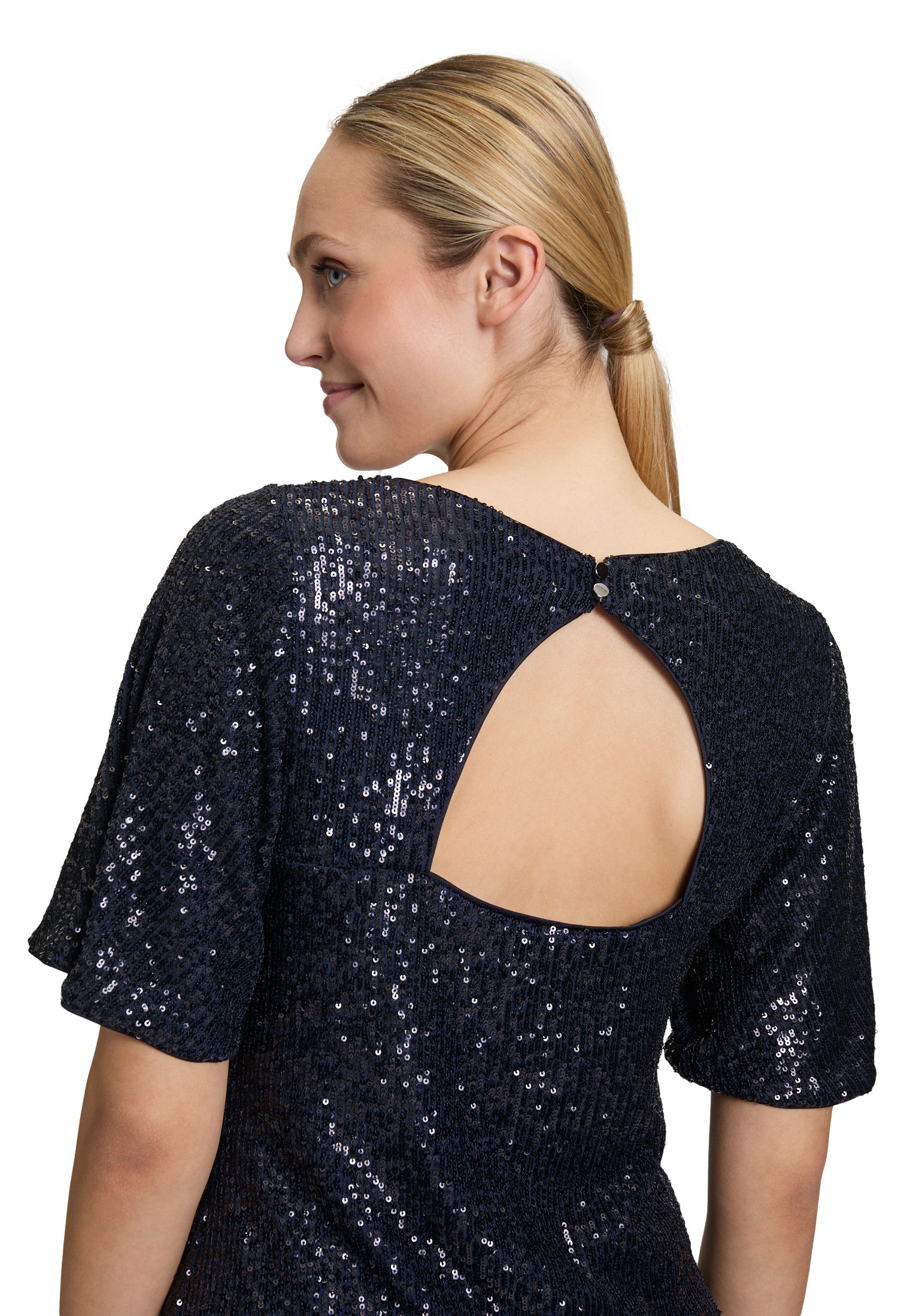 Vera Mont T-Shirt »Pailletten-Bluse mit Flügelärmeln«
