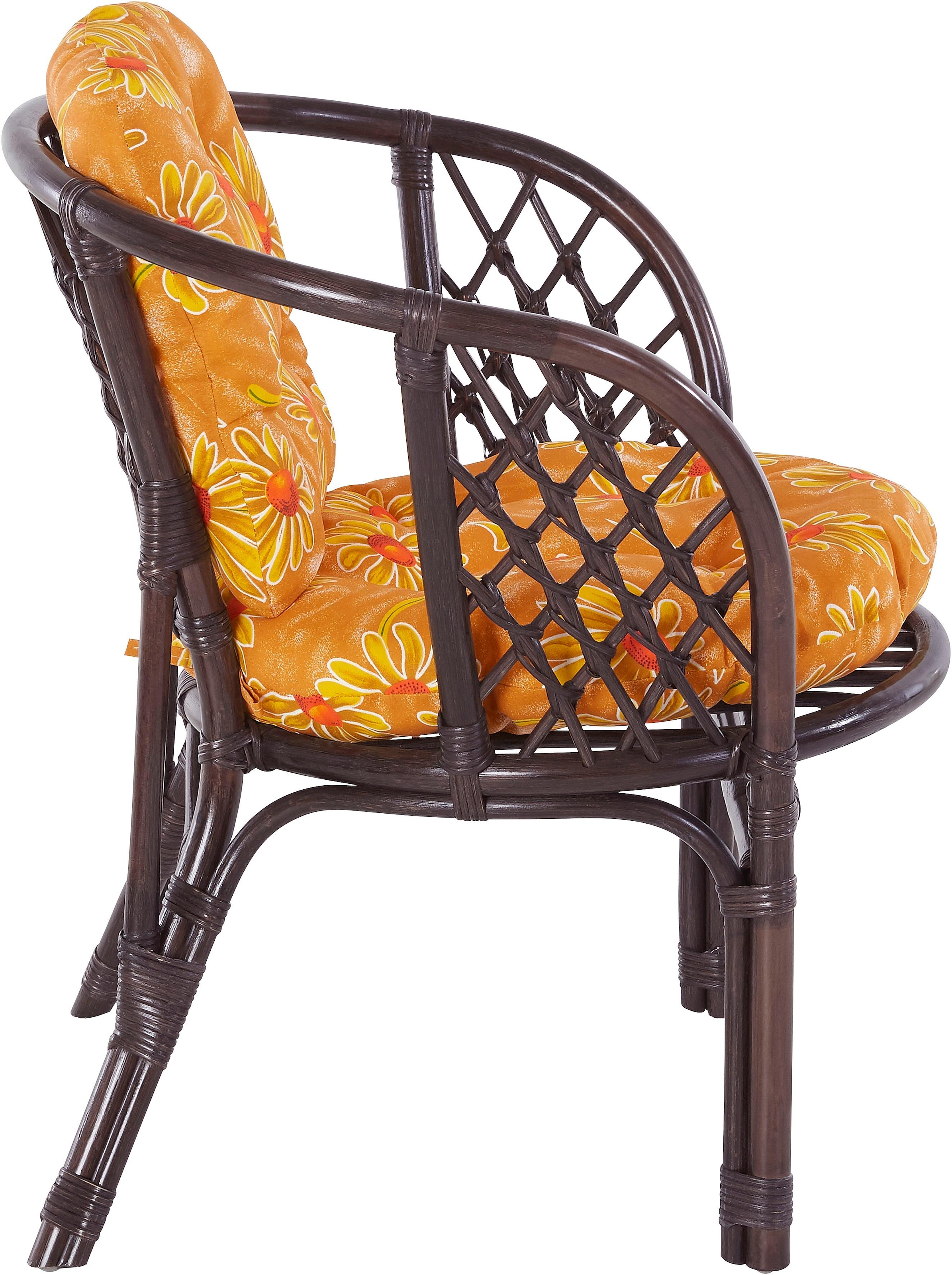 Home affaire Rattanstuhl »Rattansessel«, im 2er-Set aus Rattan und  passenden Kissenauflagen, Breite 66 cm online bei OTTO