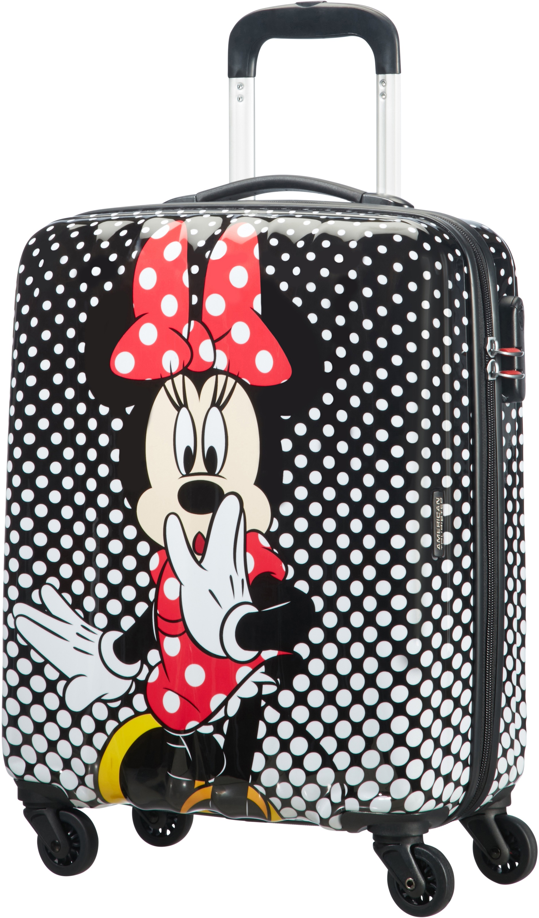 American Tourister® Hartschalen-Trolley »Disney Legends, Minnie Mouse Polka Dot, 55 cm«, 4 Rollen, Kinderreisekoffer Handgepäck Reisekoffer Trolley