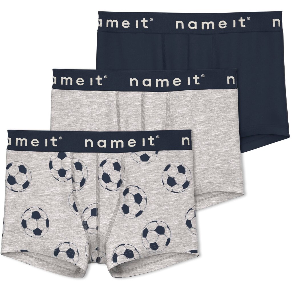 Name It Boxer »NKMBOXER 3P MELANGE FOOTBALL«, (Packung, 3 St.)