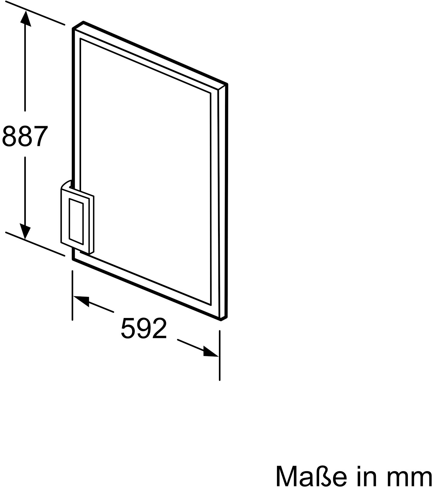 NEFF Vorsatztür »KF1213Z0«, mit Alurahmen