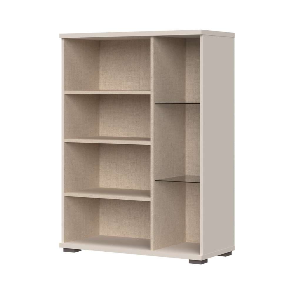 OTTO home Highboard »Opera Sideboard, Kommode, Glastür mit Aluminiumrahmen« UV lackiert, Soft Close Funktion, Höhenverstellbare Füße