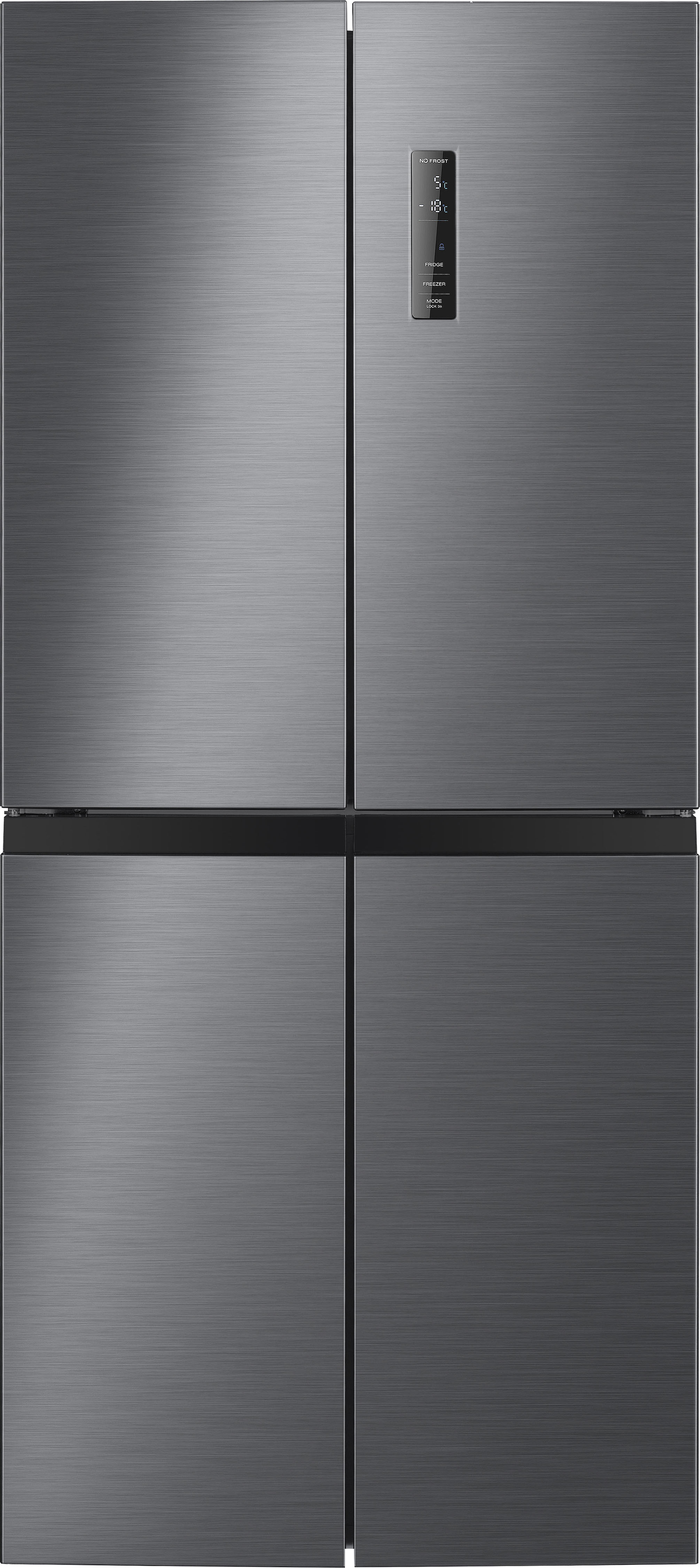 Hanseatic Multi Door »HCDC18080CI« 180 cm hoch 79 cm breit NoFrost, Display, Türalarm in silberfarben