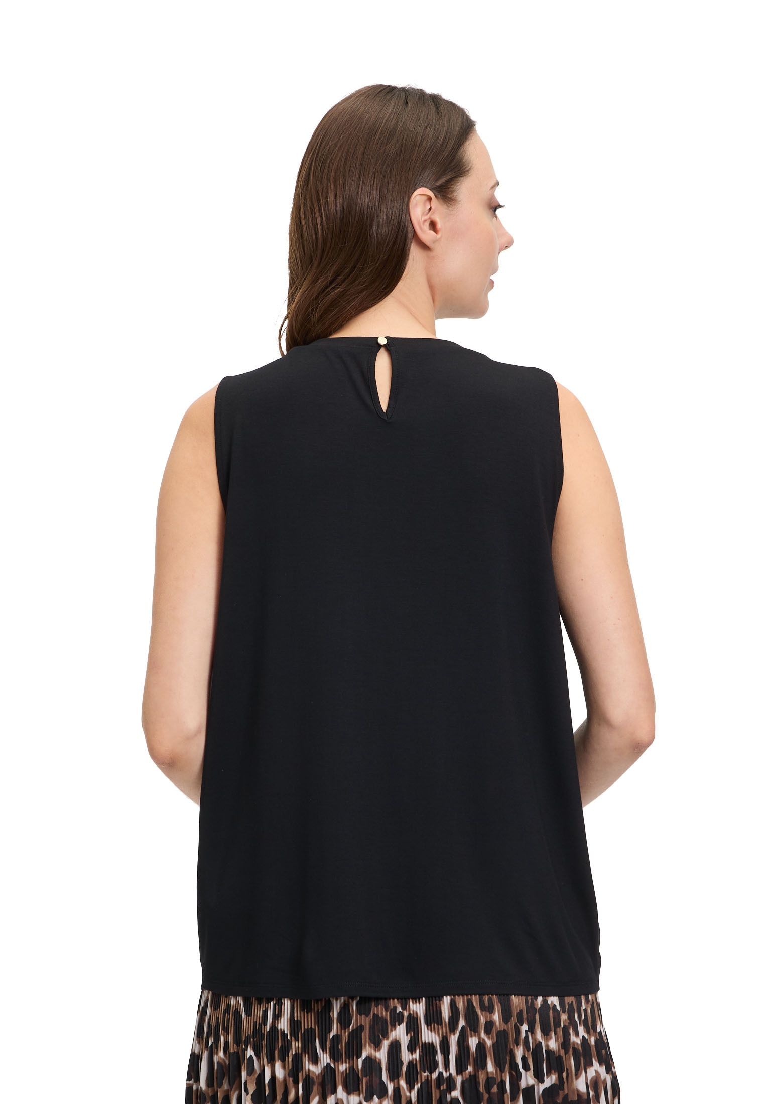 Betty&Co Trägertop »Blusenshirt mit Webbesatz«