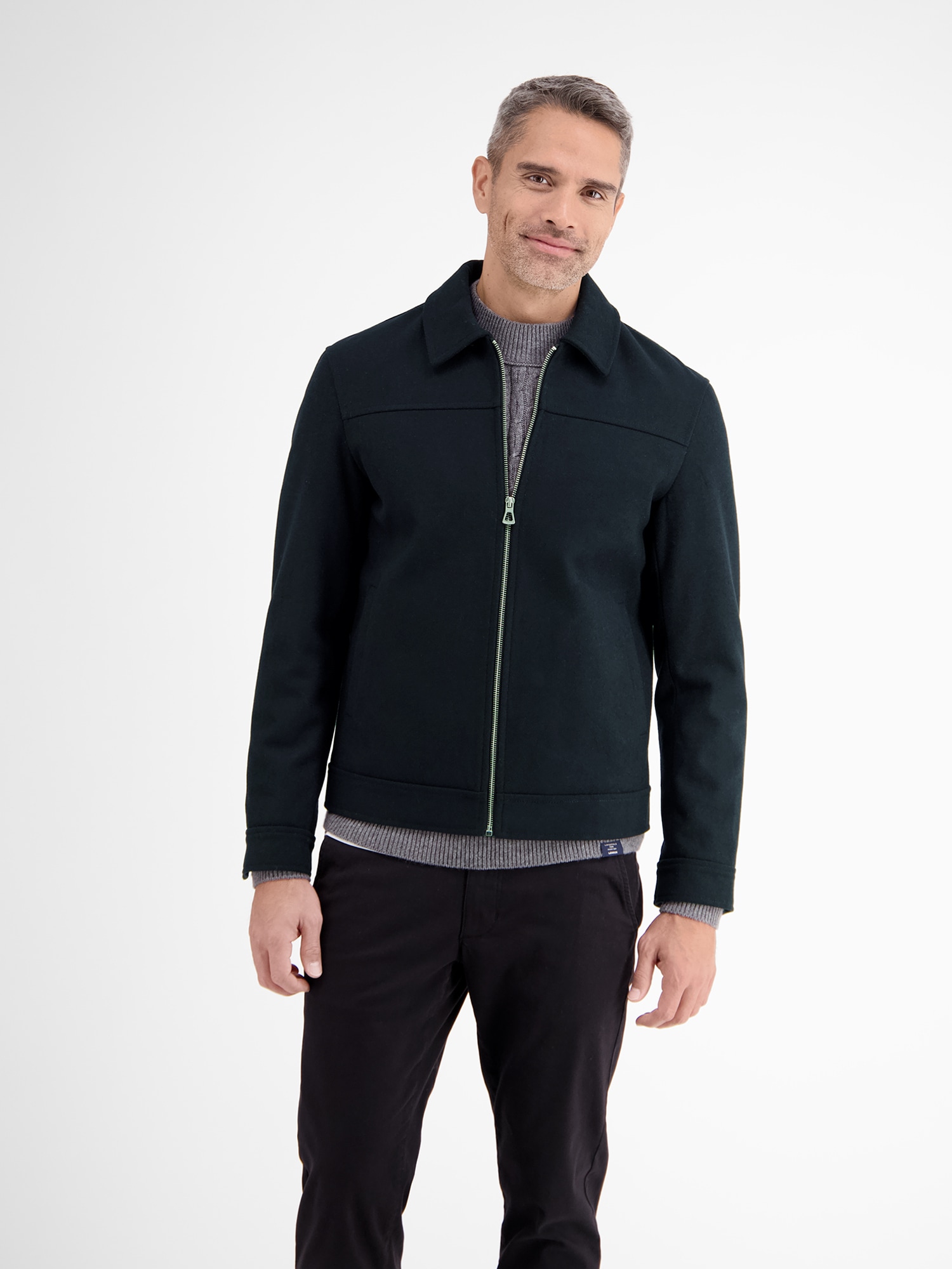 LERROS Blouson »LERROS Modischer Wollblouson«, ohne Kapuze, Keine Angabe