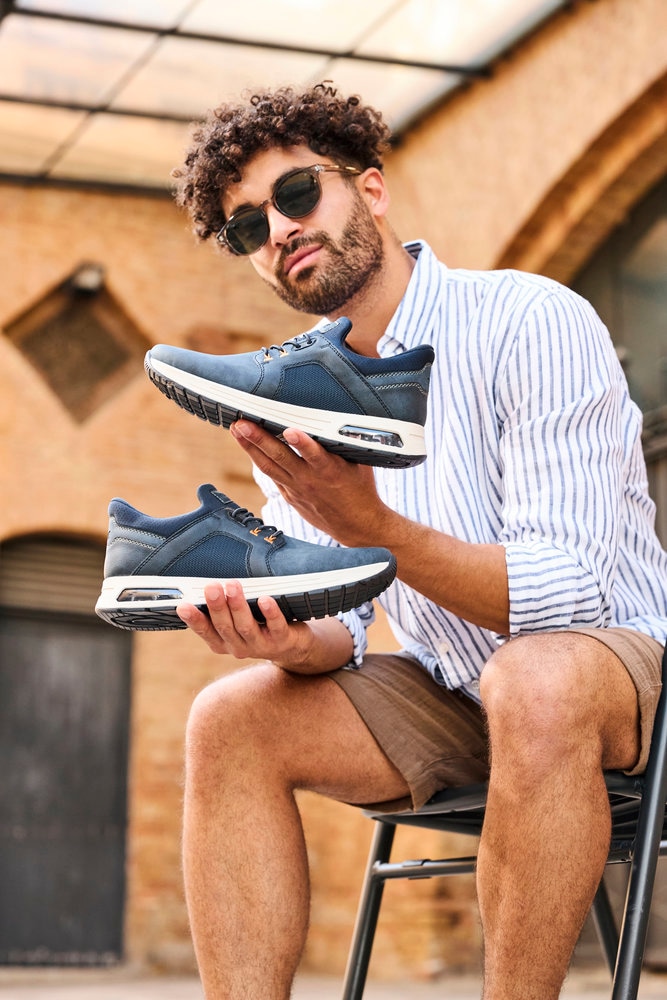 Rieker Slip-On Sneaker, Freizeitschuh, Halbschuh, Schlupfschuh mit gepolstertem Schaftrand