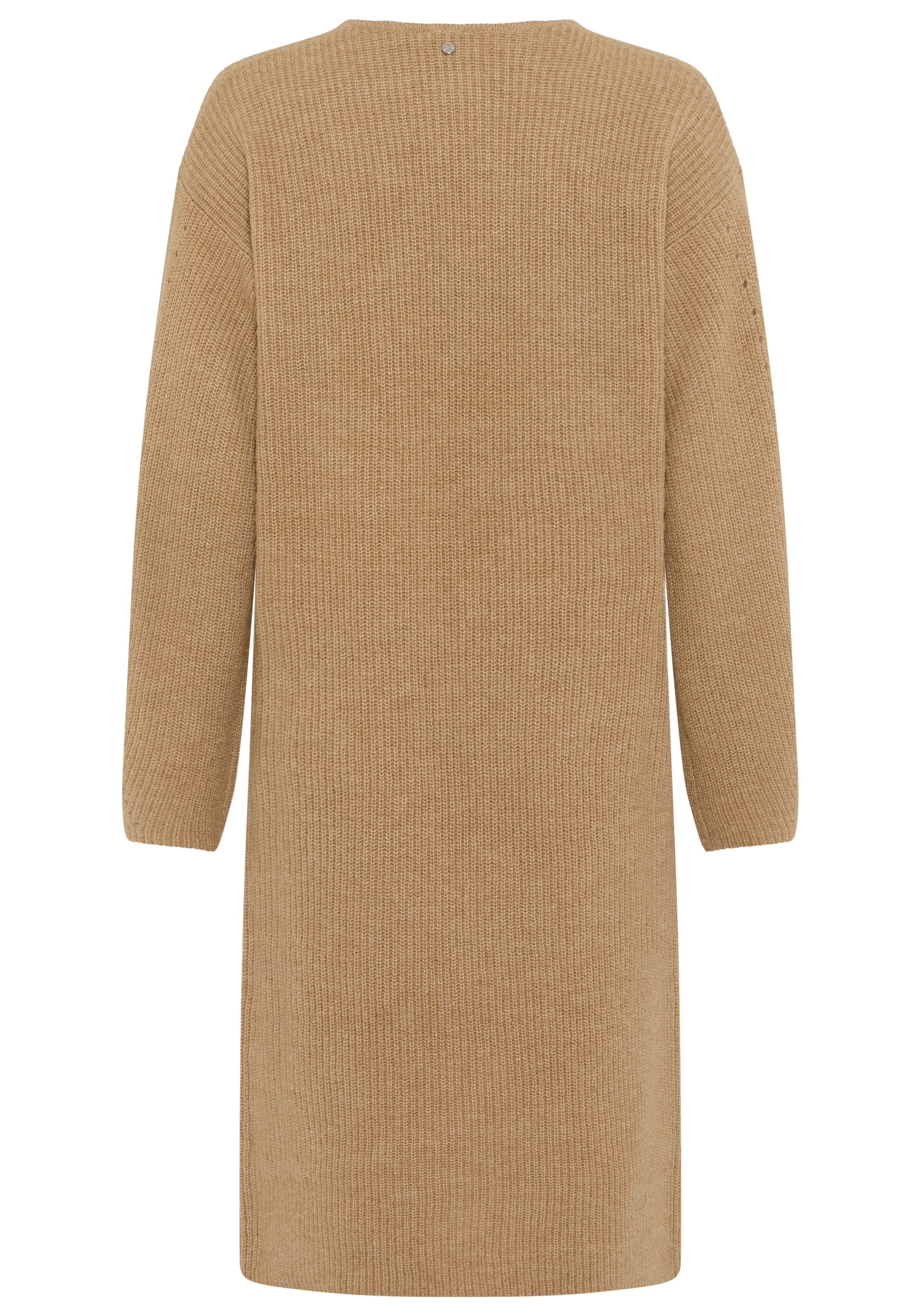 BOSS ORANGE Strickkleid »Fusil Premium Damenmode« mit V-Ausschnitt & Ajourdetails