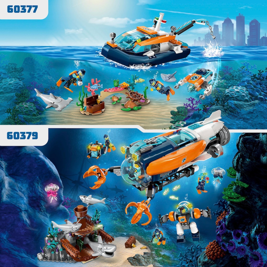 LEGO® Konstruktionsspielsteine »Forscher-U-Boot (60379), LEGO® City«, (842 St.)