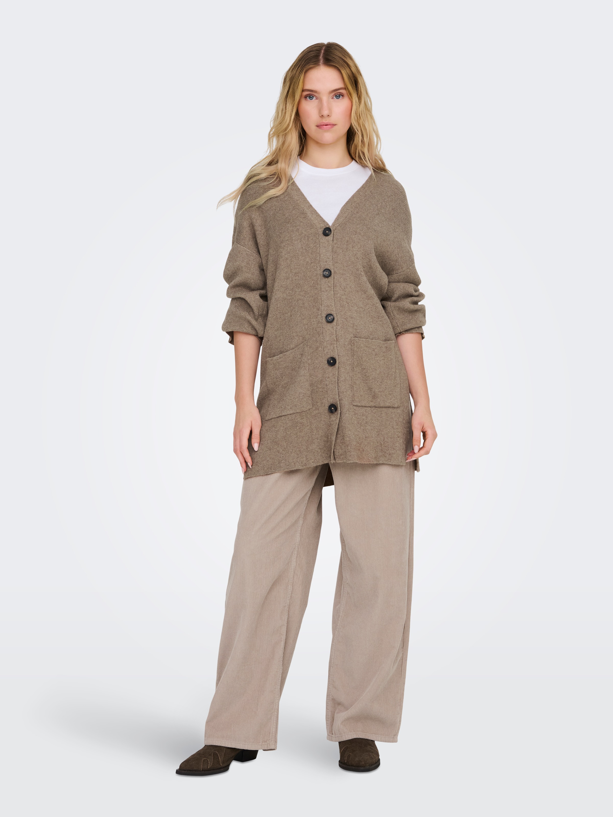 ONLY Strickjacke »ONLKATIA LS RIB V LOOSE CARDIGAN CC KNT«